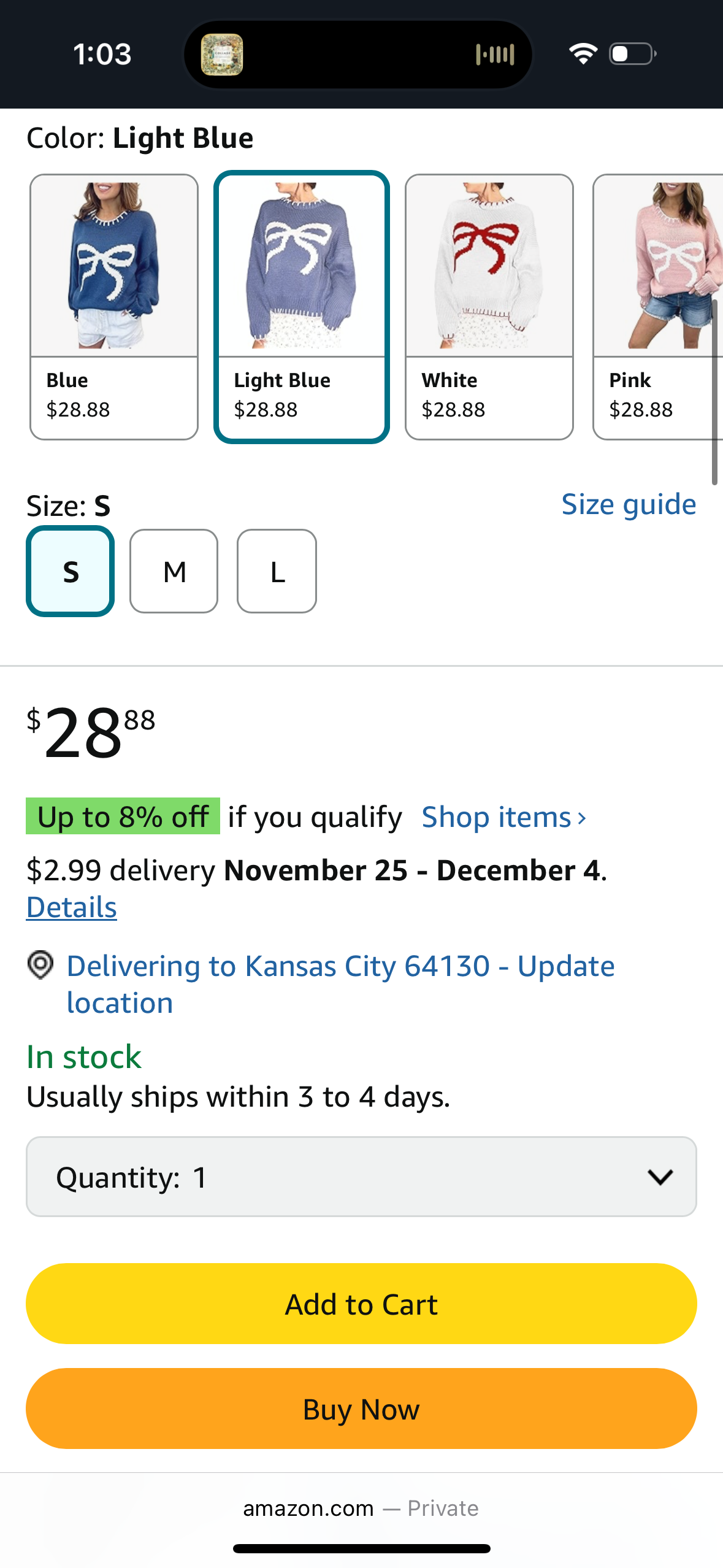 Women Printed White Bow Sweater, Vintage Oversized Fall Sweater (Size Small)