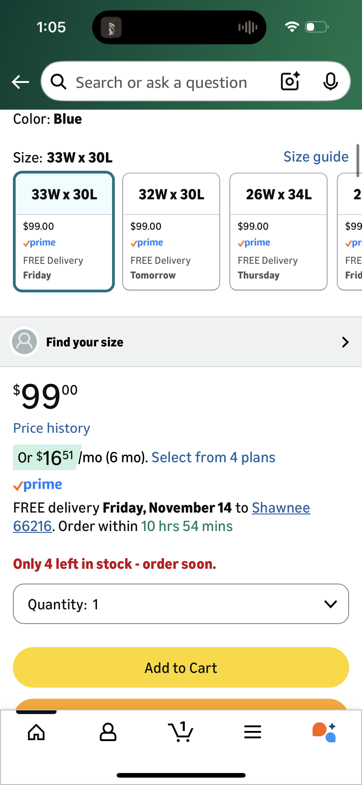 Kimes Ranch Men's Roger Casual Western Cowboy Classic Mid Low Rise Slim Fit & Boot Cut Blue Denim Jeans (Sizes Vary)