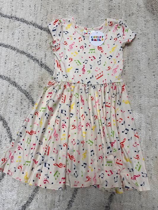 Dot Dot Smile Music Dress Size 3/4