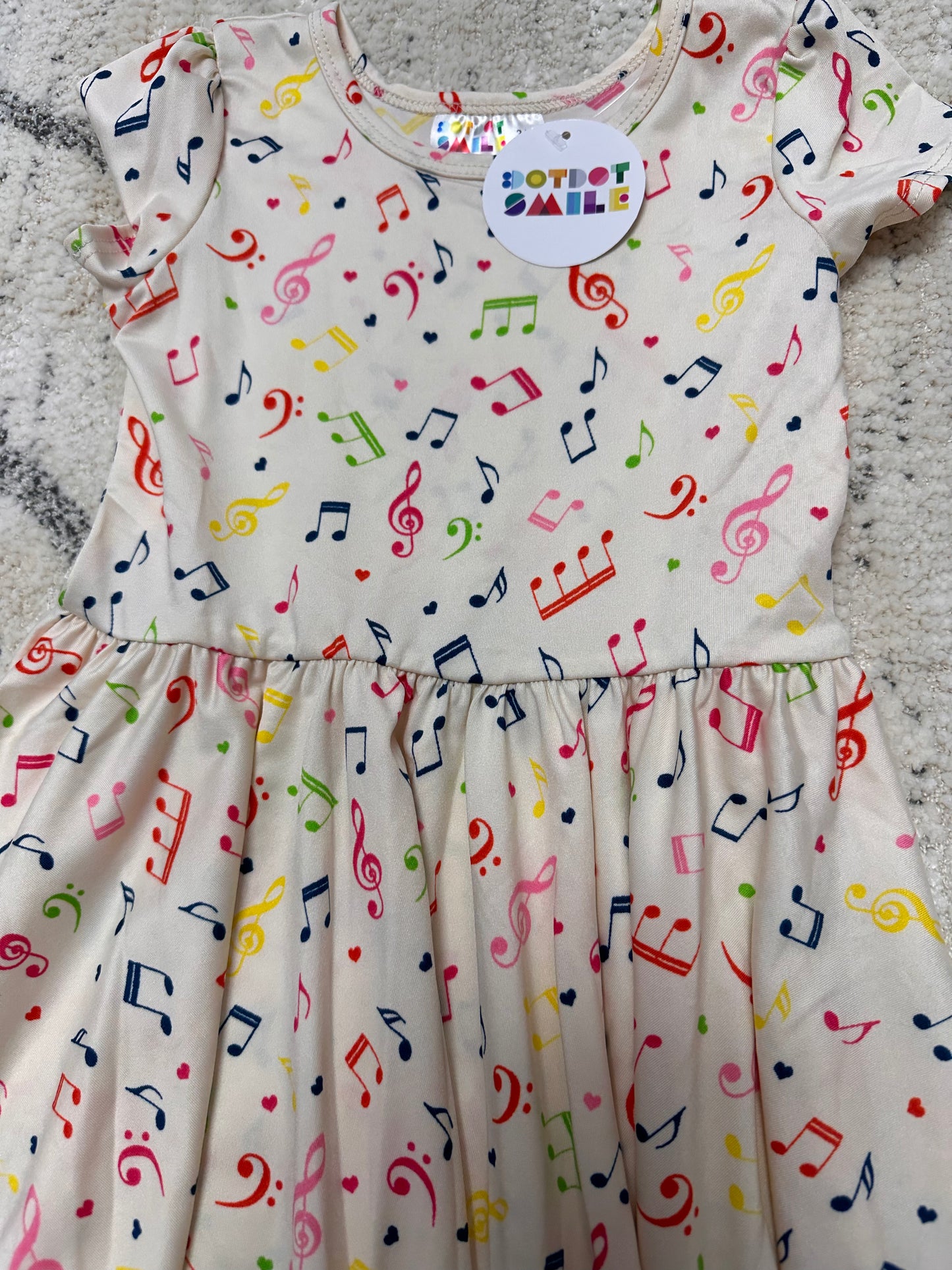 Dot Dot Smile Music Dress Size 3/4
