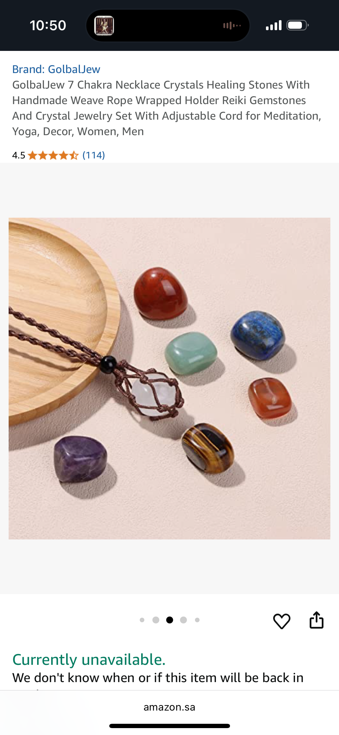 GolbalJew 7 Chakra Necklace Crystals Healing Stones With Handmade Weave Rope Wrapped Holder Reiki Gemstones And Crystal Jewelry Set With Adjustable Cord for Meditation, Yoga, Decor, Women, Men