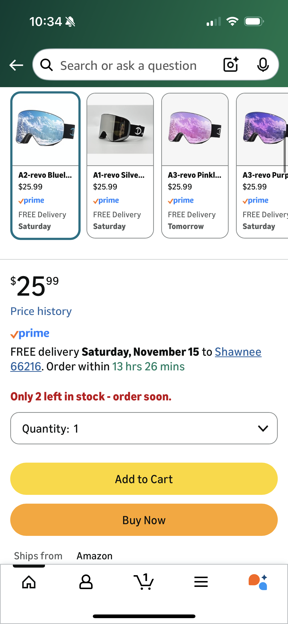 Ski/Snowboard Goggles for Men Women, OTG Snow Goggles Anti Fog 100% UV Protection