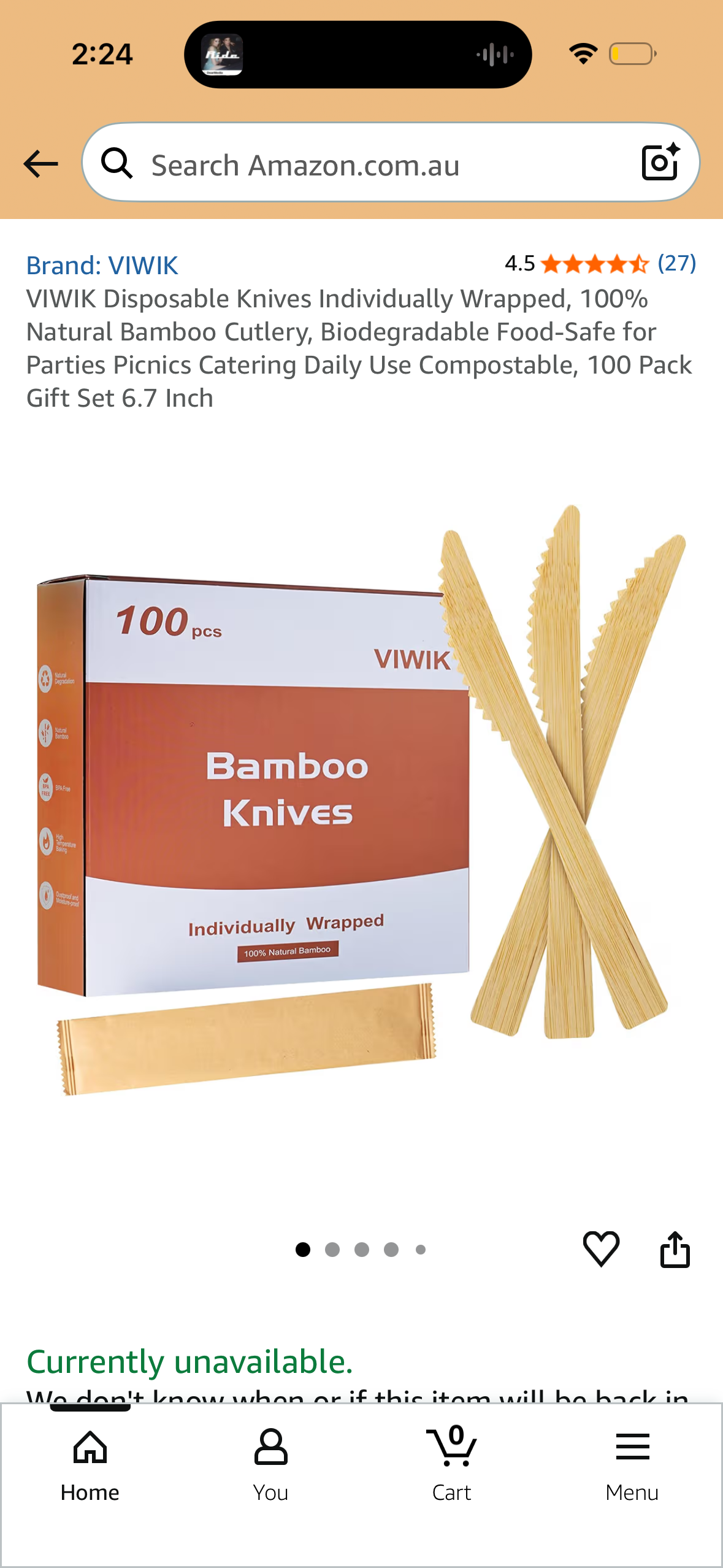 Disposable Knives Individually Wrapped, 100% Natural Bamboo Cutlery, Biodegradable Food-Safe for Parties Picnics Catering Daily Use Compostable, 100 Pack Gift Set 6.7 Inch