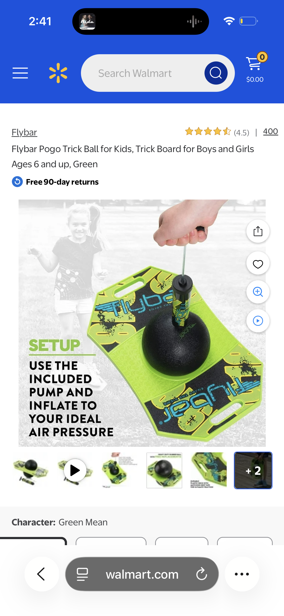 Flybar Pogo Ball Trick Board & Pump