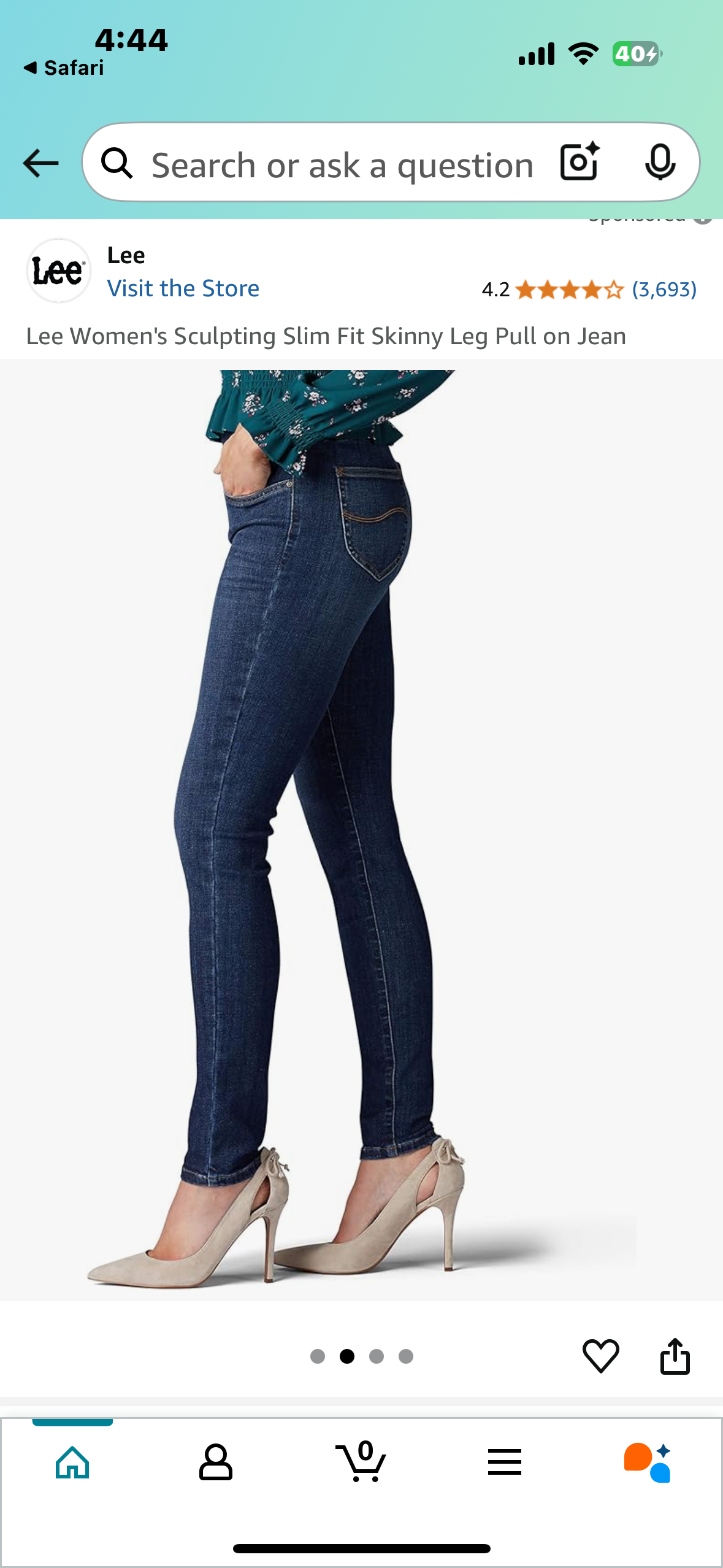 Lee Women's Sculpting Slim Fit Skinny Leg Pull on Jeans Size OX (14/16W)