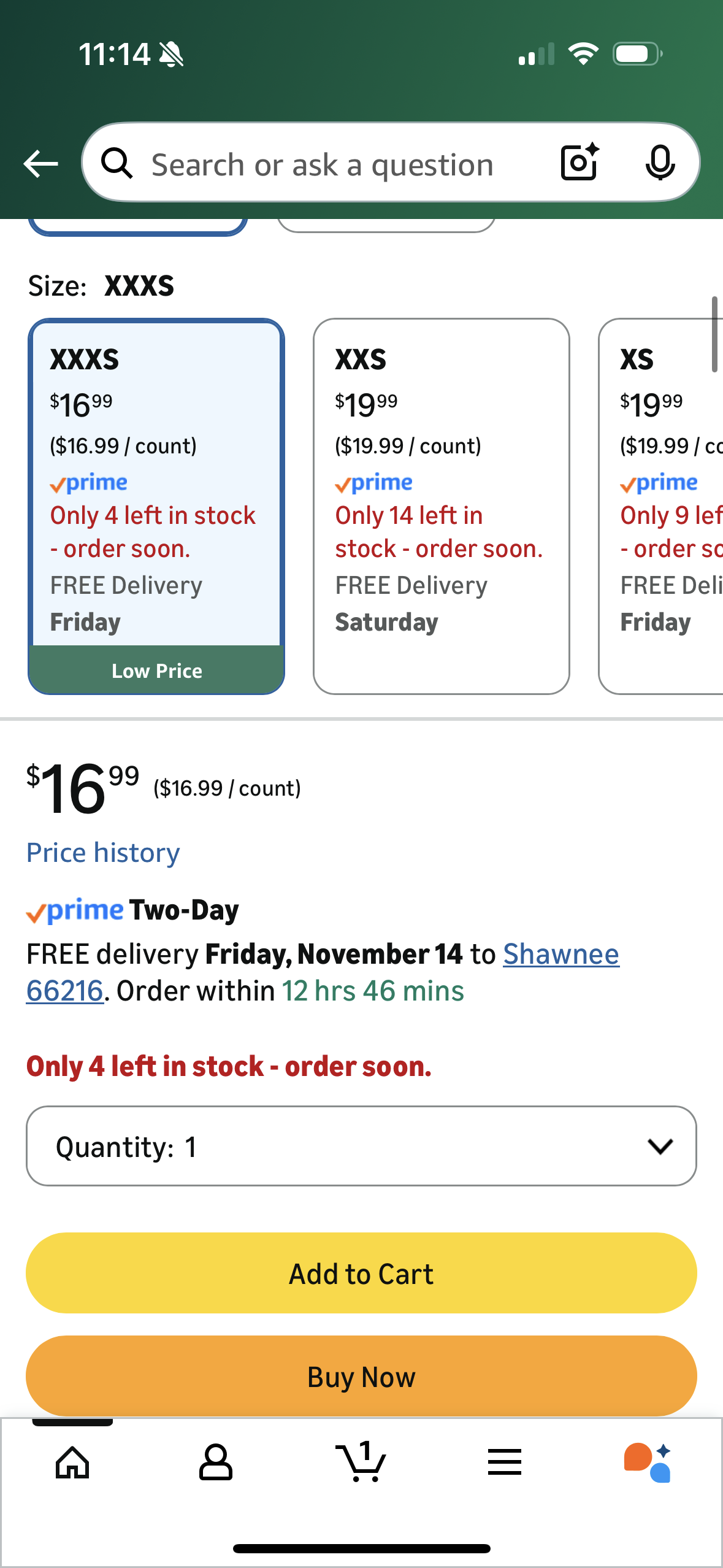 OneTigris Dog Harness with Leash Set, No Pull Adjustable Reflective Step-in Puppy Harness with Thickened Padded ANTZ Vest for Extra-Small/Small Dogs (Orange, XXXS)