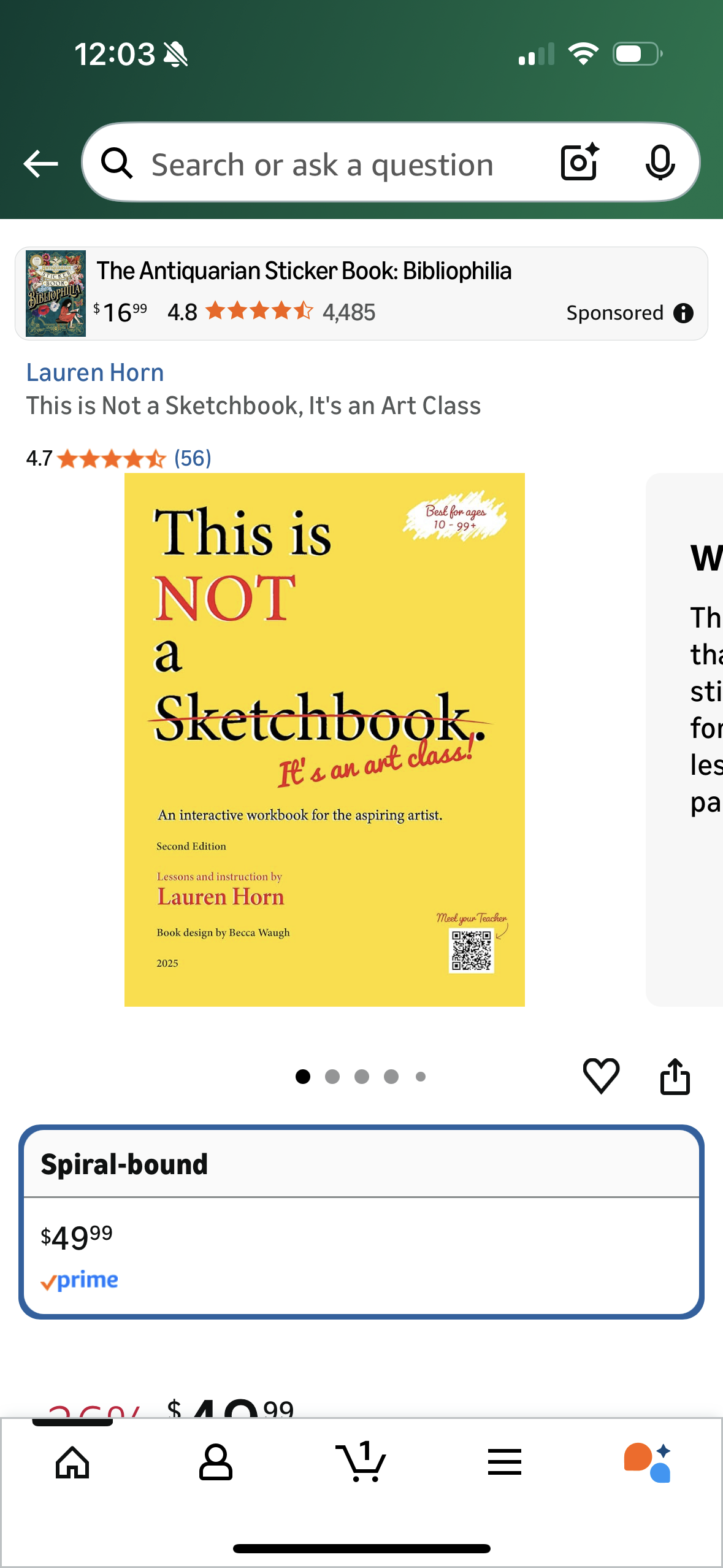 This is Not a Sketchbook, It's an Art Class by Lauren Horn