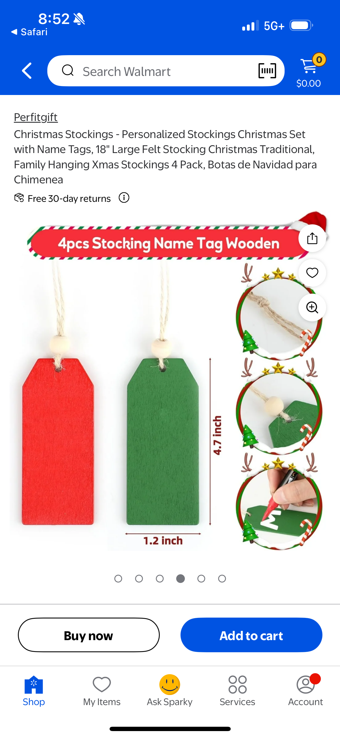 Christmas Stockings - Personalized Stockings Christmas Set with Name Tags, 18" Large Felt Stocking Christmas Traditional, Family Hanging Xmas Stockings 4 Pack, Botas de Navidad para Chimenea