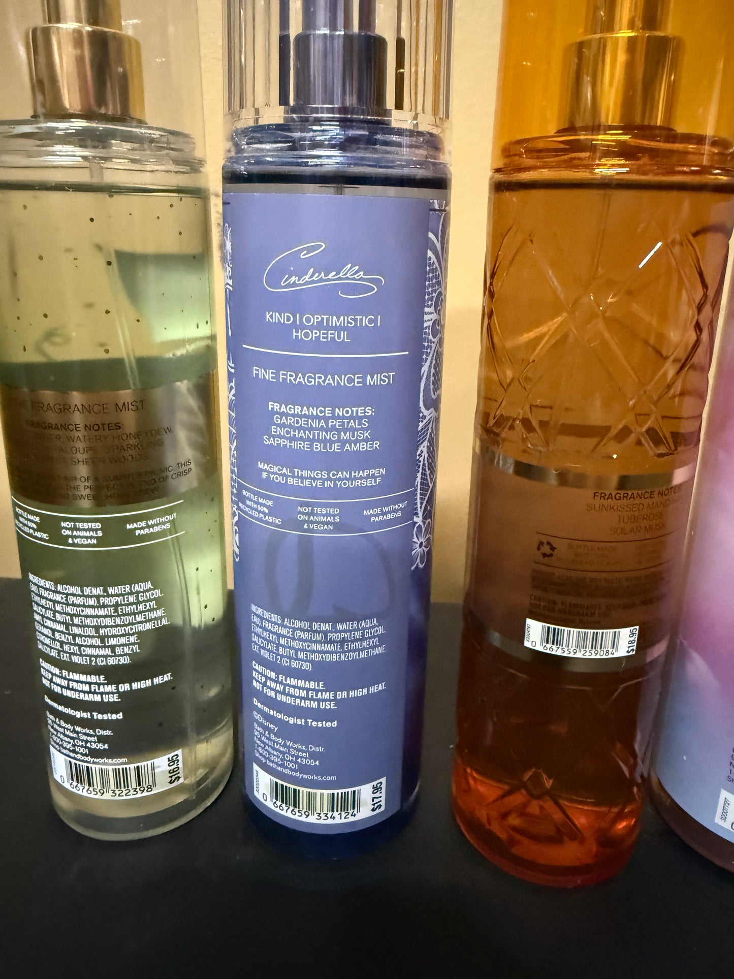 Set of 3 Bath and Body Works Fine Fragrance Mists*
