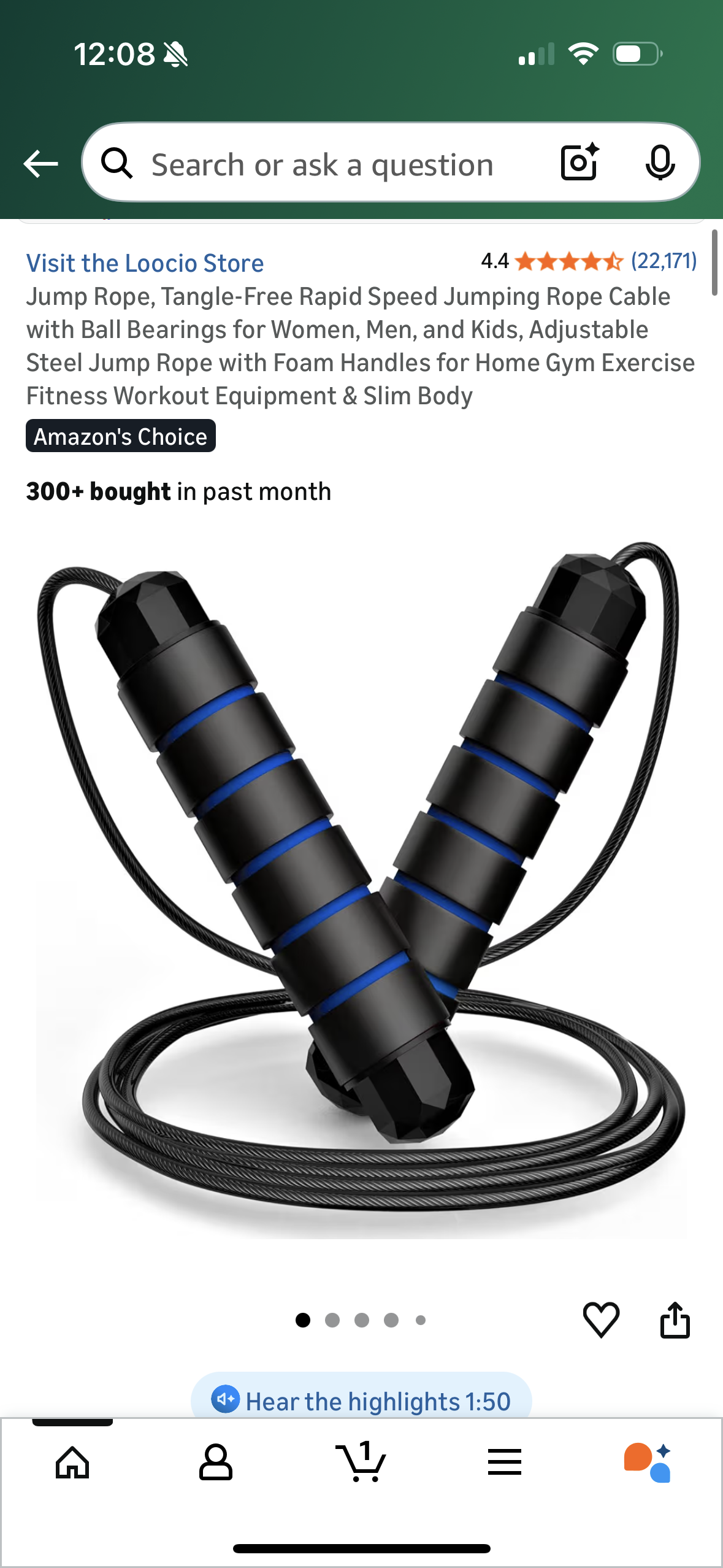 Jump Rope, Tangle-Free Rapid Speed Jumping Rope Cable with Ball Bearings for Women, Men, and Kids, Adjustable Steel Jump Rope with Foam Handles for Home Gym Exercise Fitness Workout Equipment & Slim Body