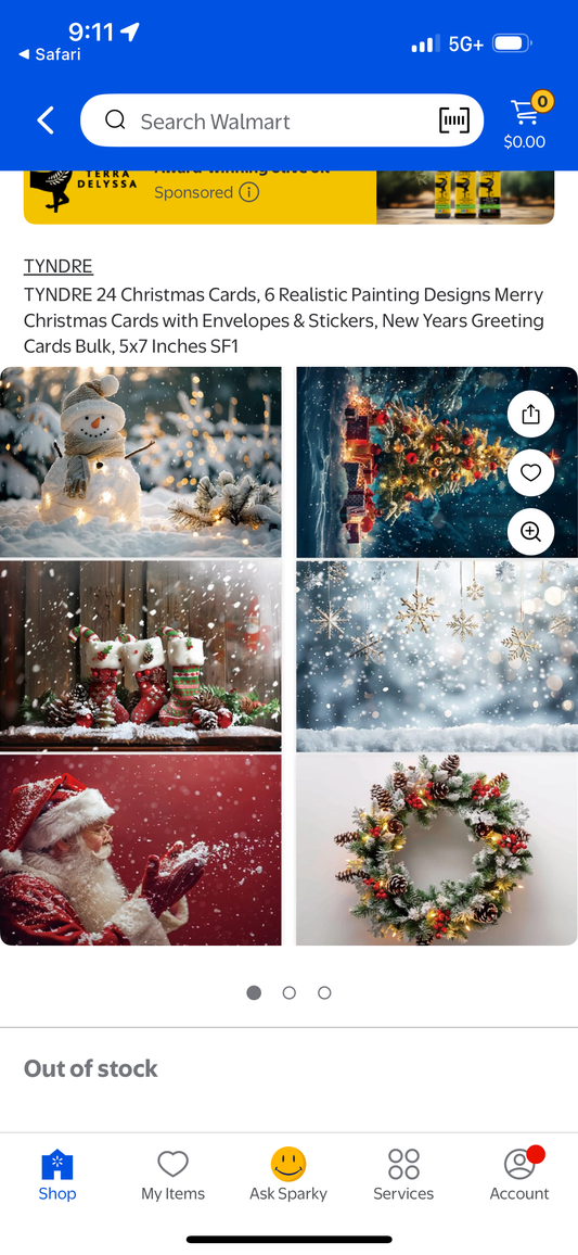 24 Christmas Cards, 6 Realistic Painting Designs Merry Christmas Cards with Envelopes & Stickers, New Years Greeting Cards Bulk, 5x7 Inches