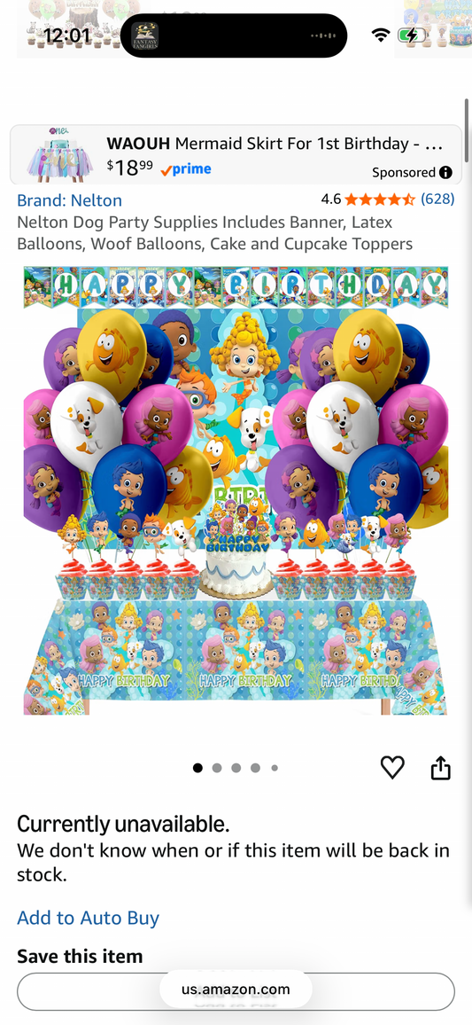 Nelton Party Supplies Includes Banner, Latex Balloons, Woof Balloons, Cake and Cupcake Toppers