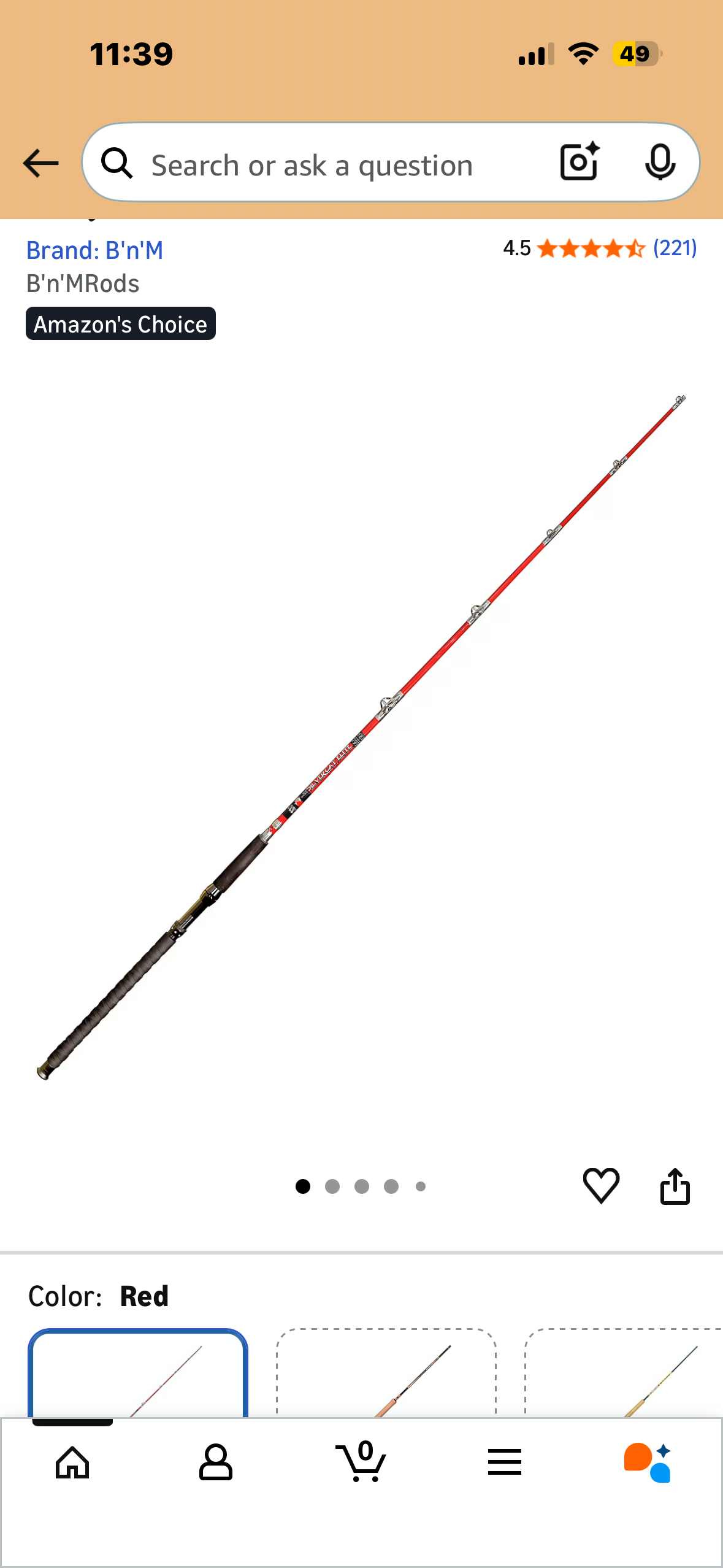 BnM Silver Cat Elite Rod 7.5 ft 1 pc (W605)