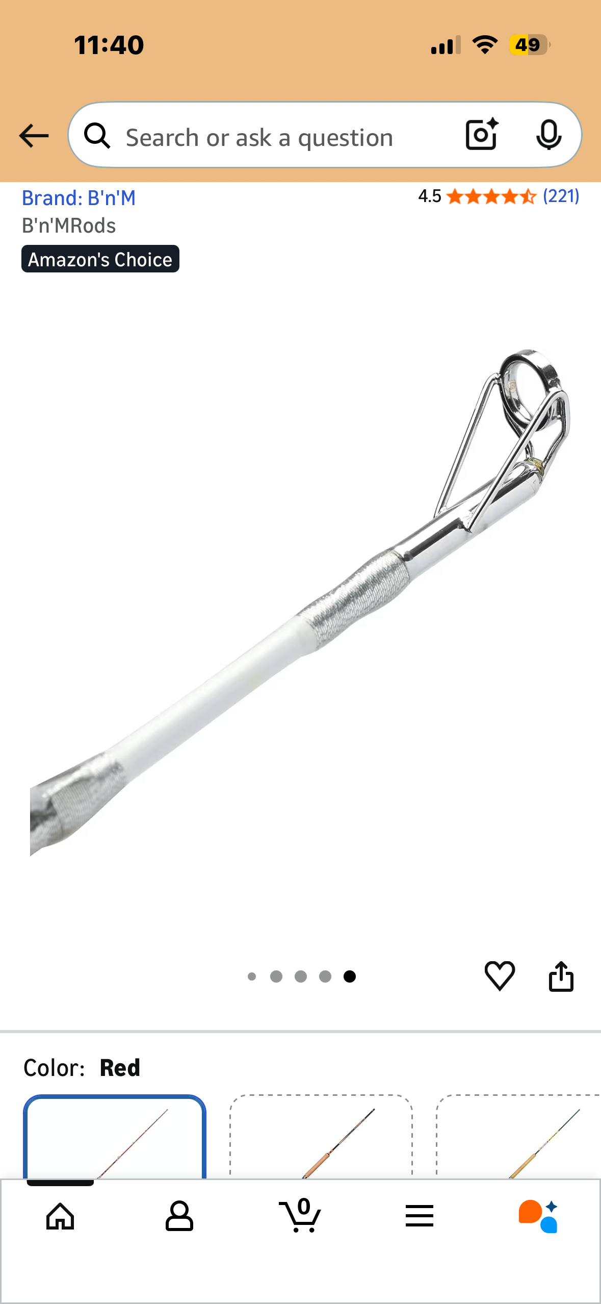 BnM Silver Cat Elite Rod 7.5 ft 1 pc (W605)