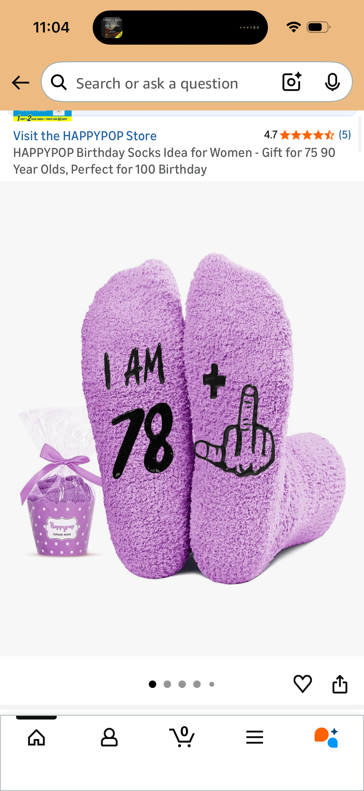 HAPPYPOP Birthday Socks Idea for Women - Gift for 78 Year Olds, Perfect for Birthday