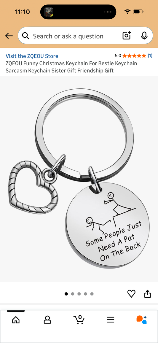 ZQEOU Funny Christmas Keychain For Bestie Keychain Sarcasm Keychain Sister Gift Friendship Gift