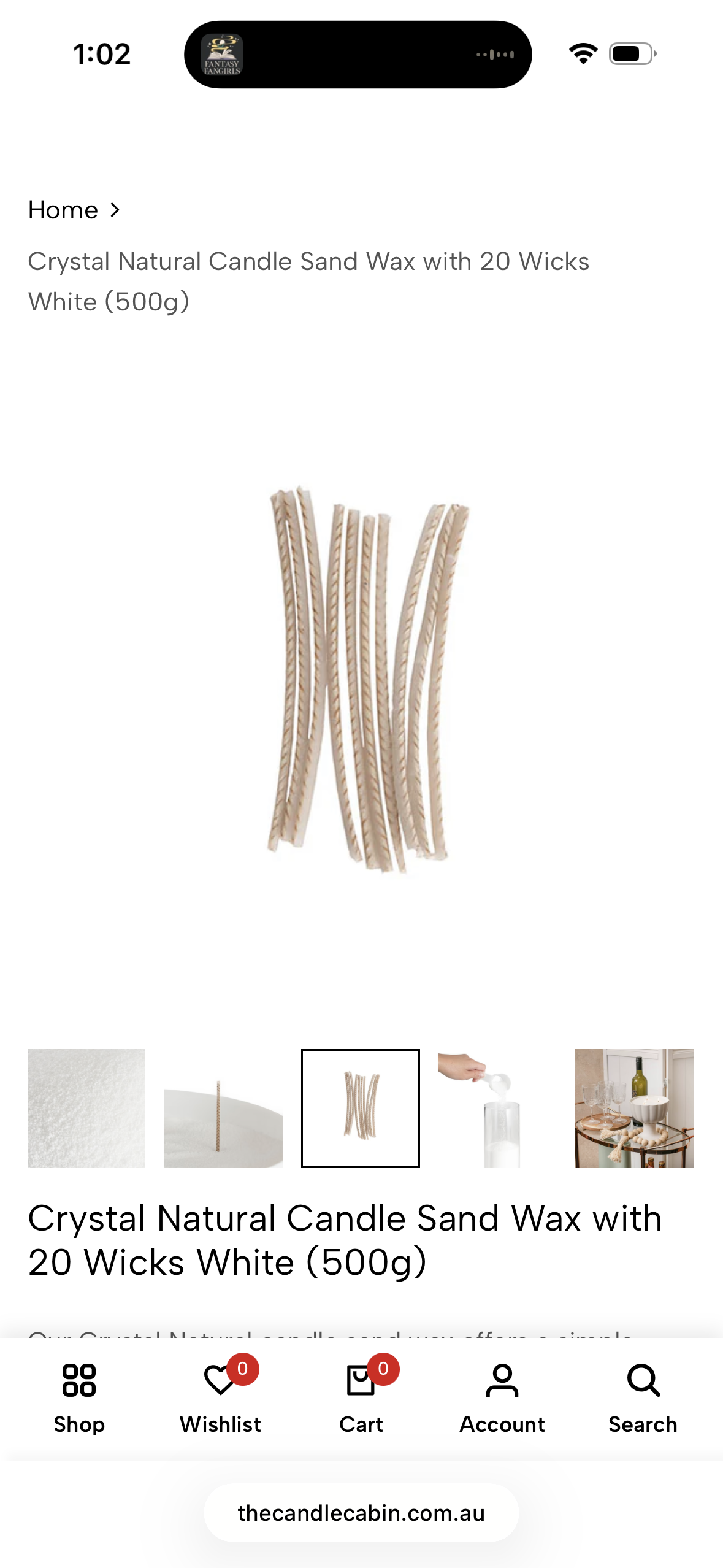 Sand Wax with 20 Wicks (White)