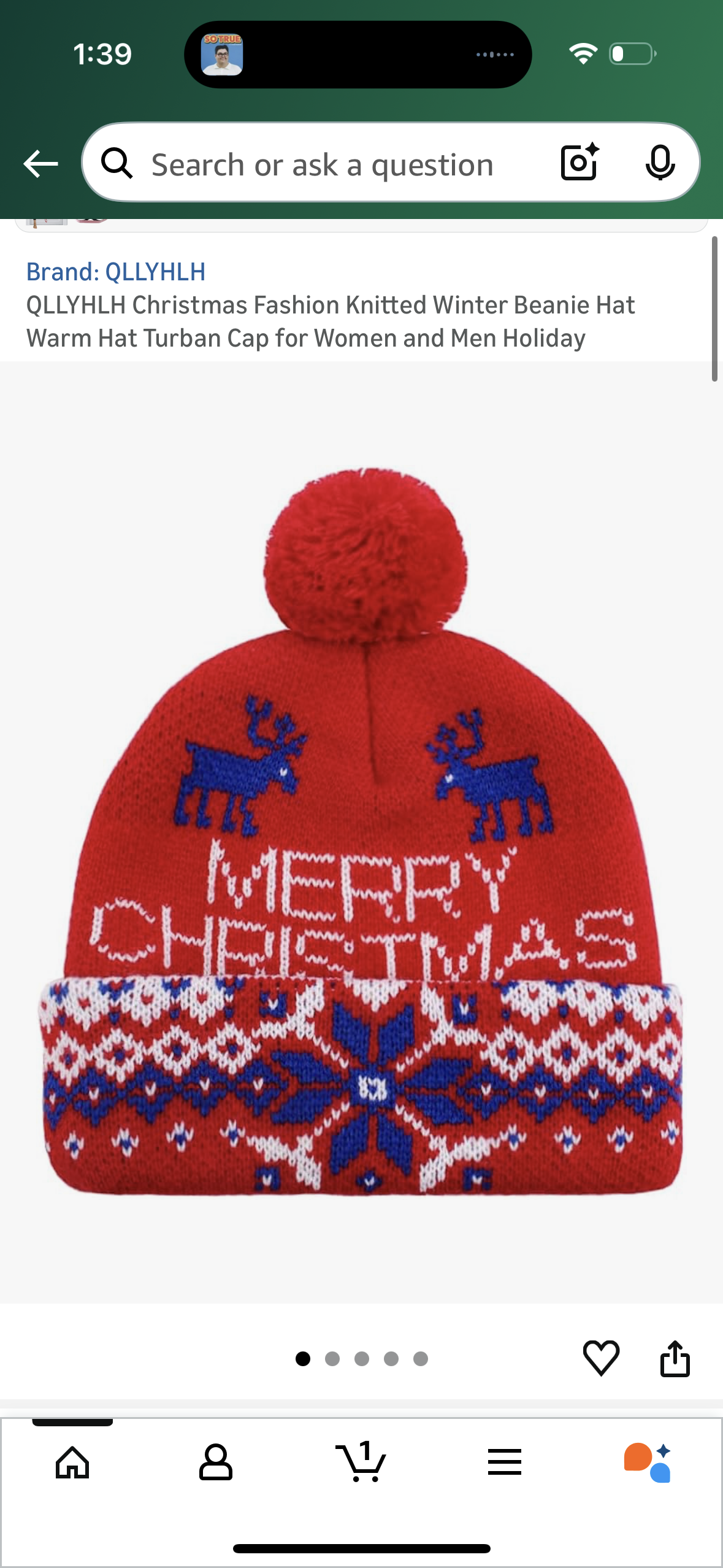 Christmas Fashion Knitted Winter Beanie Hat Warm Hat Turban Cap for Women and Men Holiday