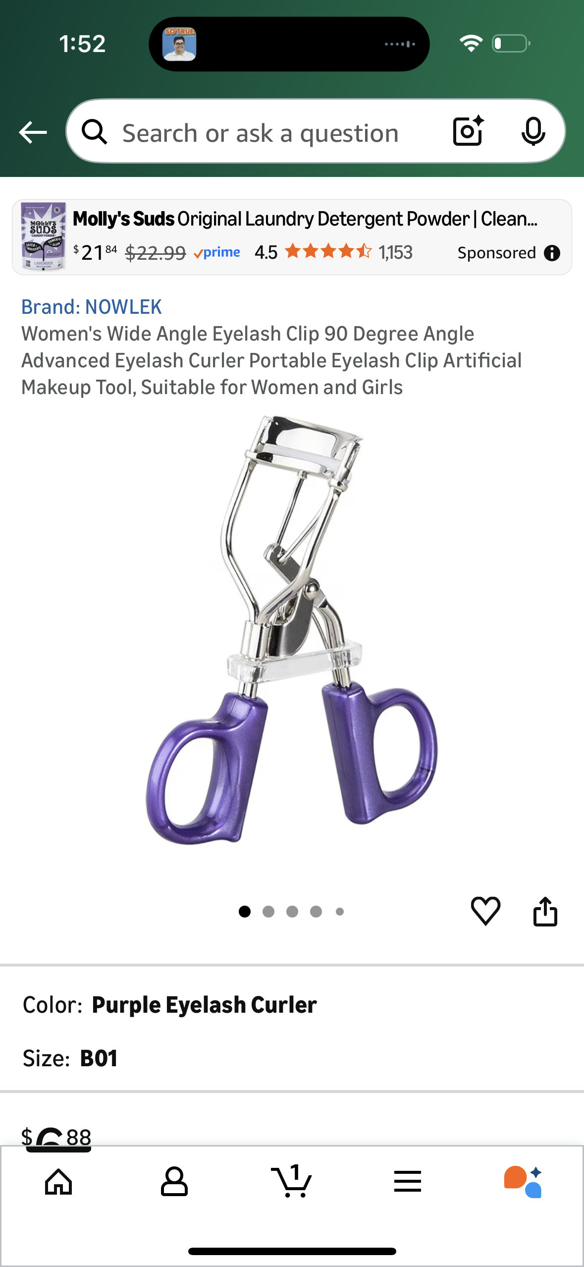 Women's Wide Angle Eyelash Clip 90 Degree Angle Advanced Eyelash Curler Portable Eyelash Clip Artificial Makeup Tool, Suitable for Women and Girls