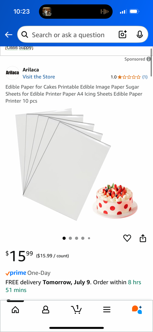 Edible Paper for Cakes Printable Edible Image Paper Sugar Sheets for Edible Printer Paper A4 Icing Sheets Edible Paper Printer 10 pcs