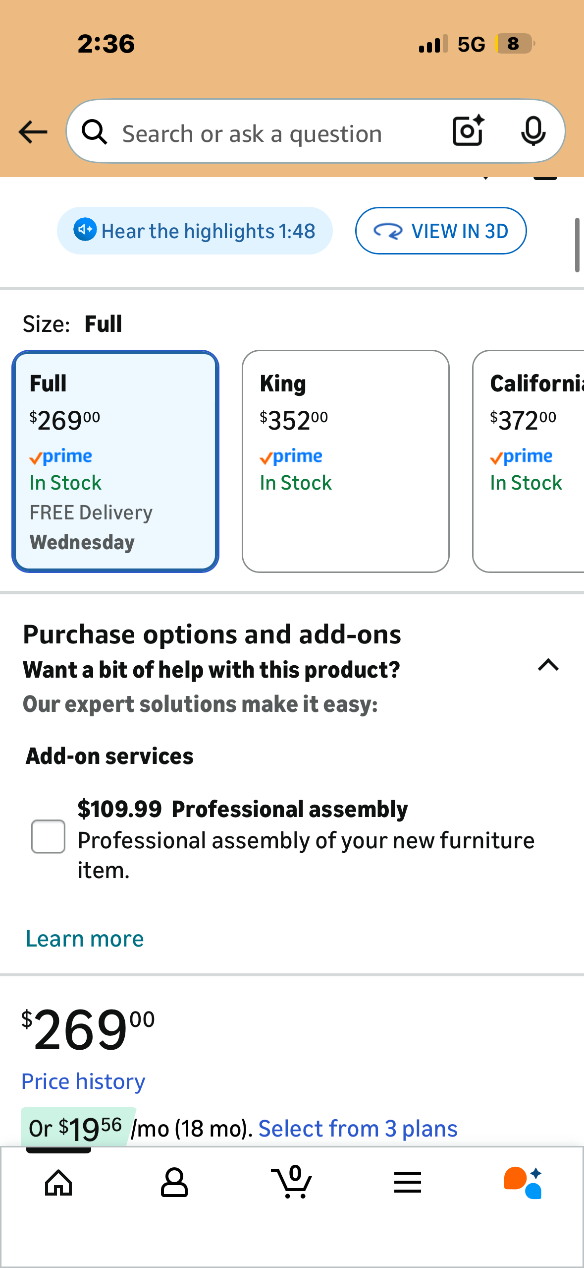 Full Platform Bed Base - 14” Solid Wood Mattress Foundation with Support Slats and Legs, Full-Size Rubberwood Simple Bed Frame (B1194)