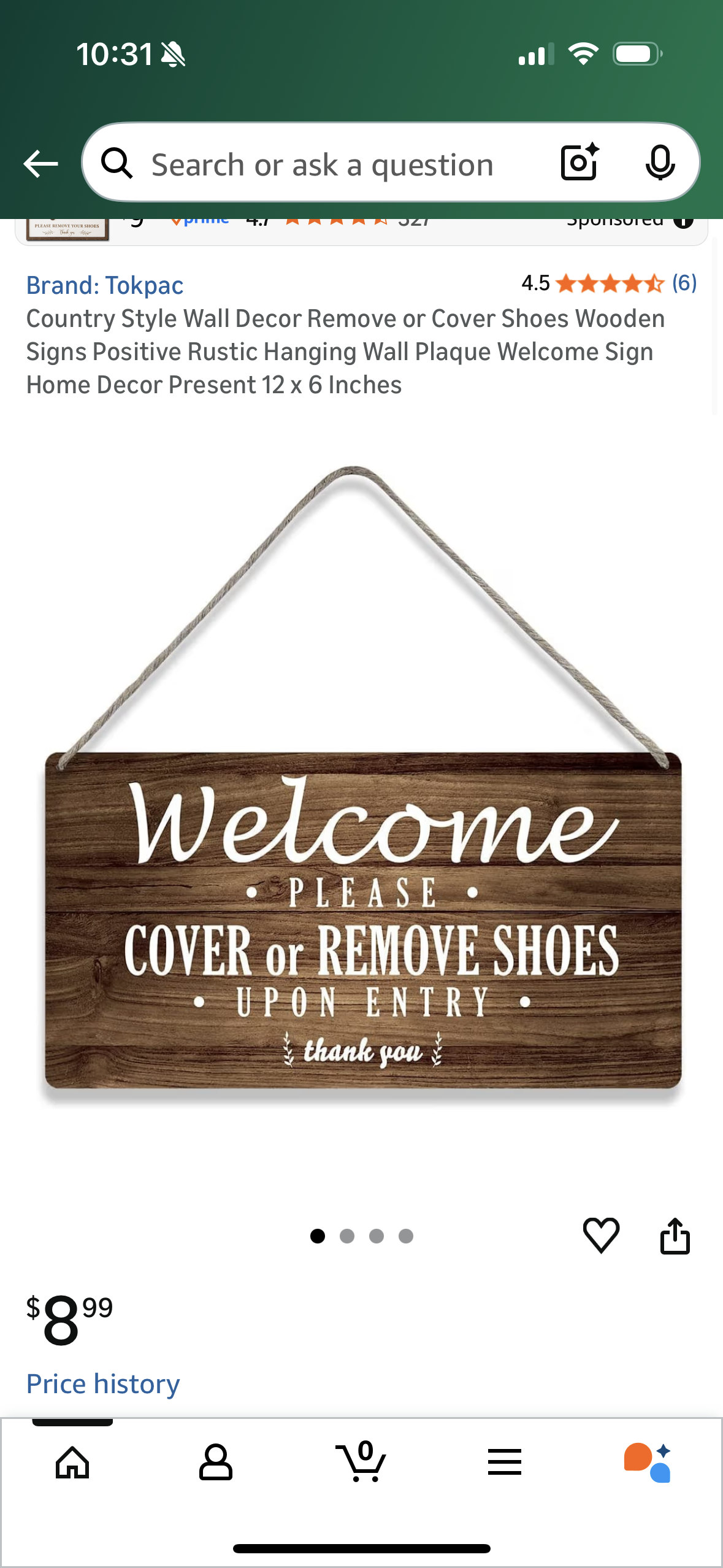 Country Style Wall Decor Remove or Cover Shoes Wooden Signs Positive Rustic Hanging Wall Plaque Welcome Sign Home Decor Present 12 x 6 Inches