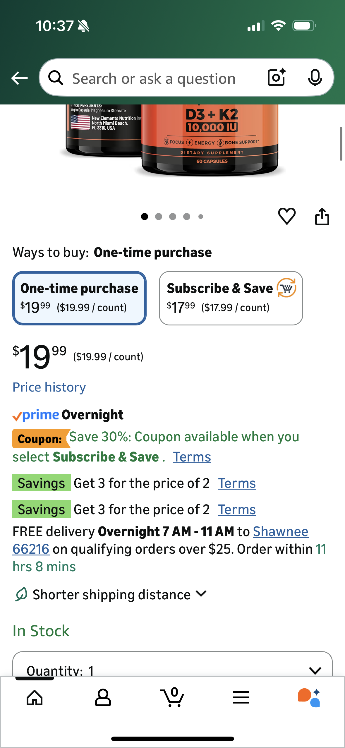 ‼️2 for $5‼️ Magnesium Glycinate 1500mg with Vitamin D3 K2 + Zinc & Calcium | D3 10,000 IU | K2 200mcg | Calcium 50mg | Zinc 50mg | Bone, Muscle & Immune Support for Women & Men - Vegan - Non-GMO