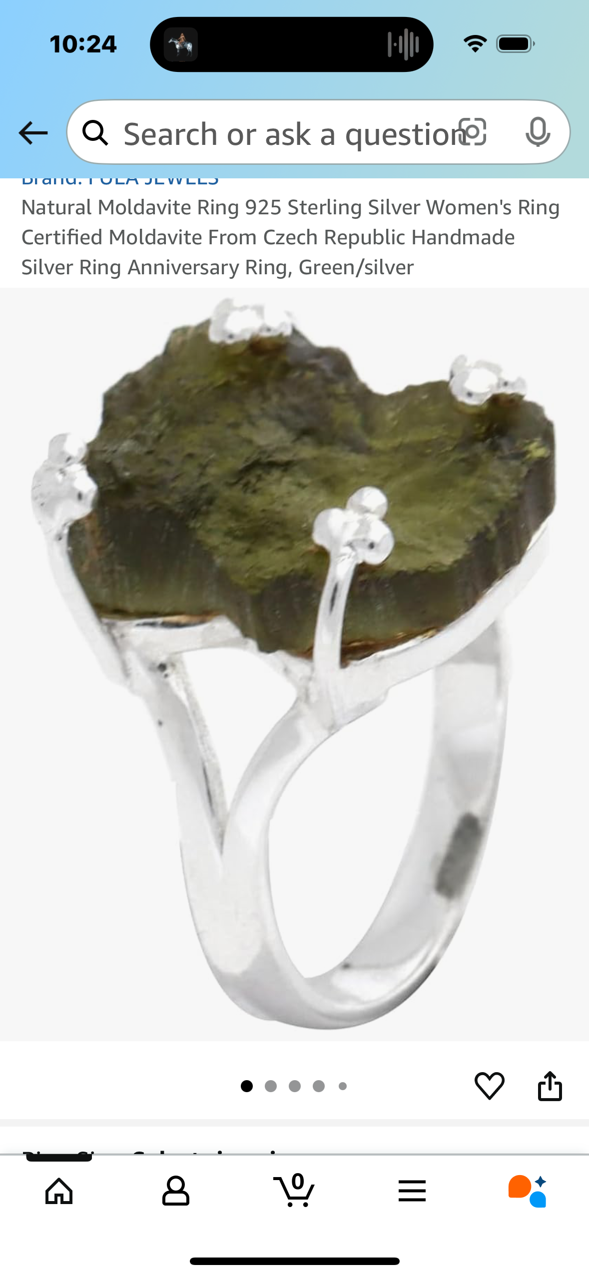 Natural Moldavite Ring 925 Sterling Silver Women's Ring Certified Moldavite From Czech Republic Handmade Silver Ring Anniversary Ring, Green/silver