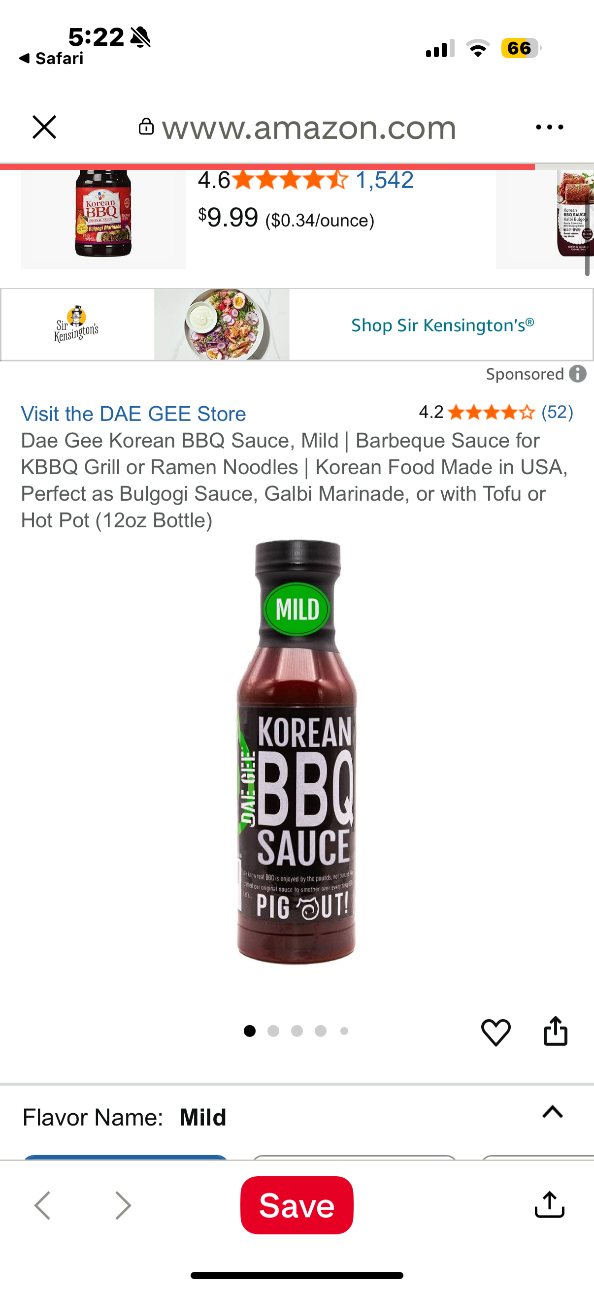 Dae Gee Korean BBQ Sauce, Mild ⎸ Barbeque Sauce for KBBQ Grill or Ramen Noodles ⎸ Korean Food Made in USA, Perfect as Bulgogi Sauce, Galbi Marinade, or with Tofu or Hot Pot (12oz Bottle