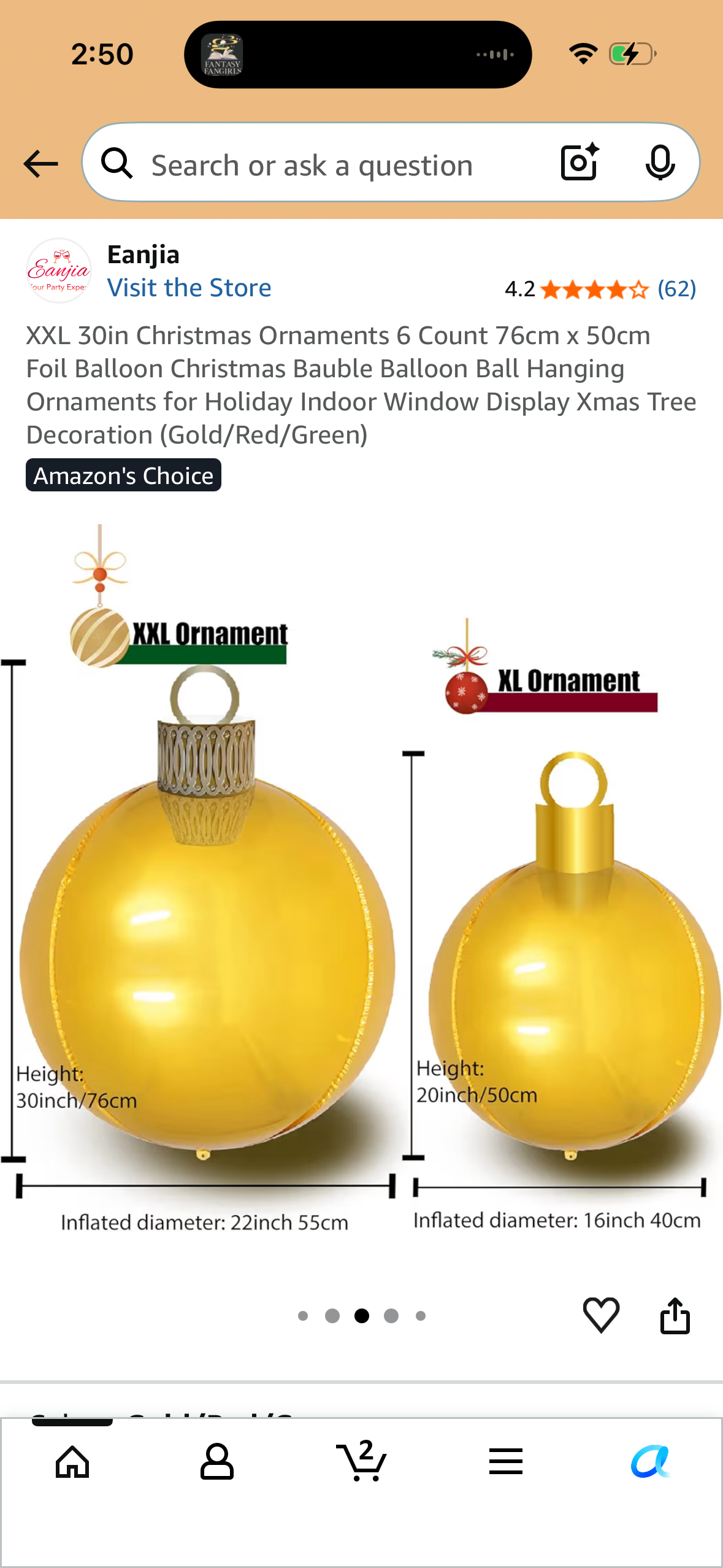 XXL 30in Christmas Ornaments 6 Count 76cm x 50cm Foil Balloon Christmas Bauble Balloon Ball Hanging Ornaments for Holiday Indoor Window Display Xmas Tree Decoration (Gold/Red/Green)