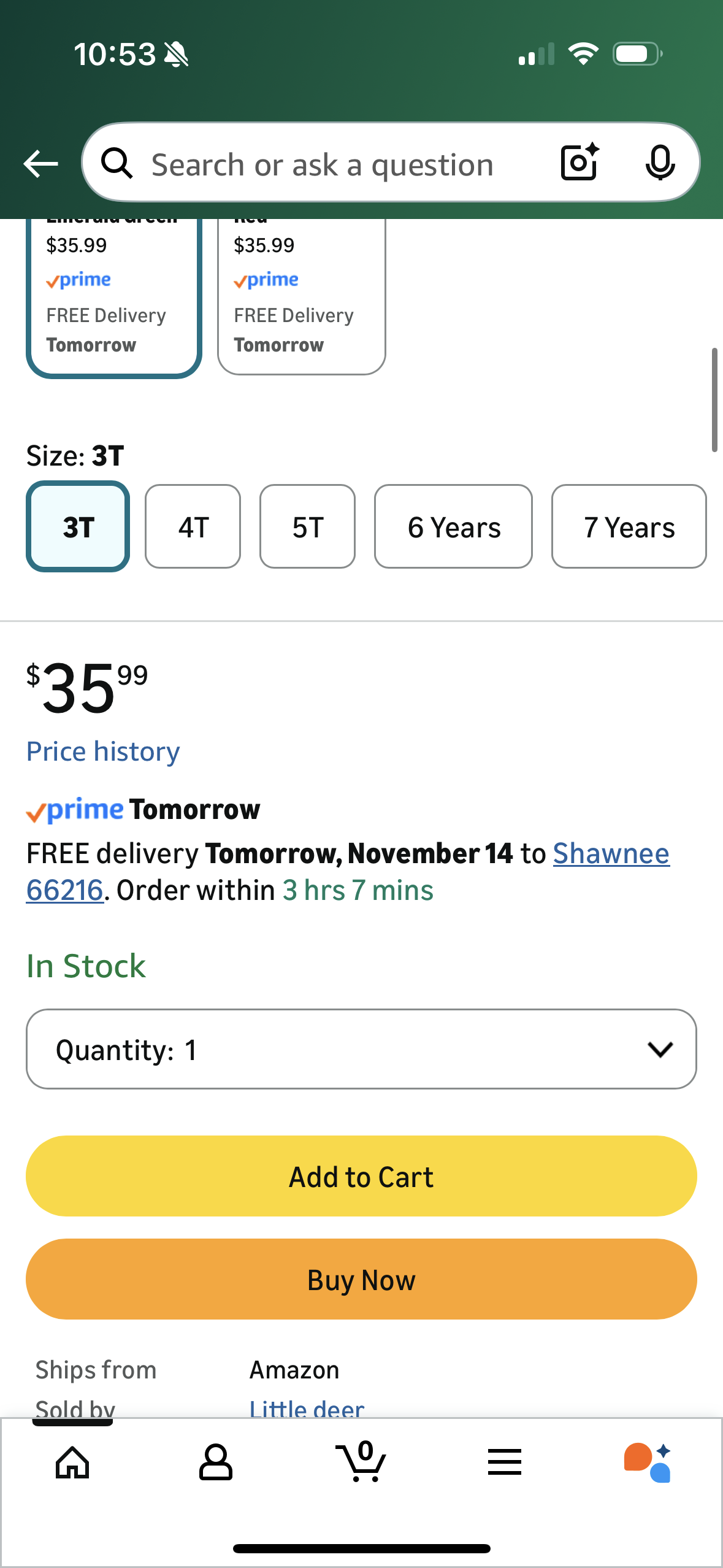 Toddler Velvet Christmas Dress with Purse and Hair Bow (Size 3T)