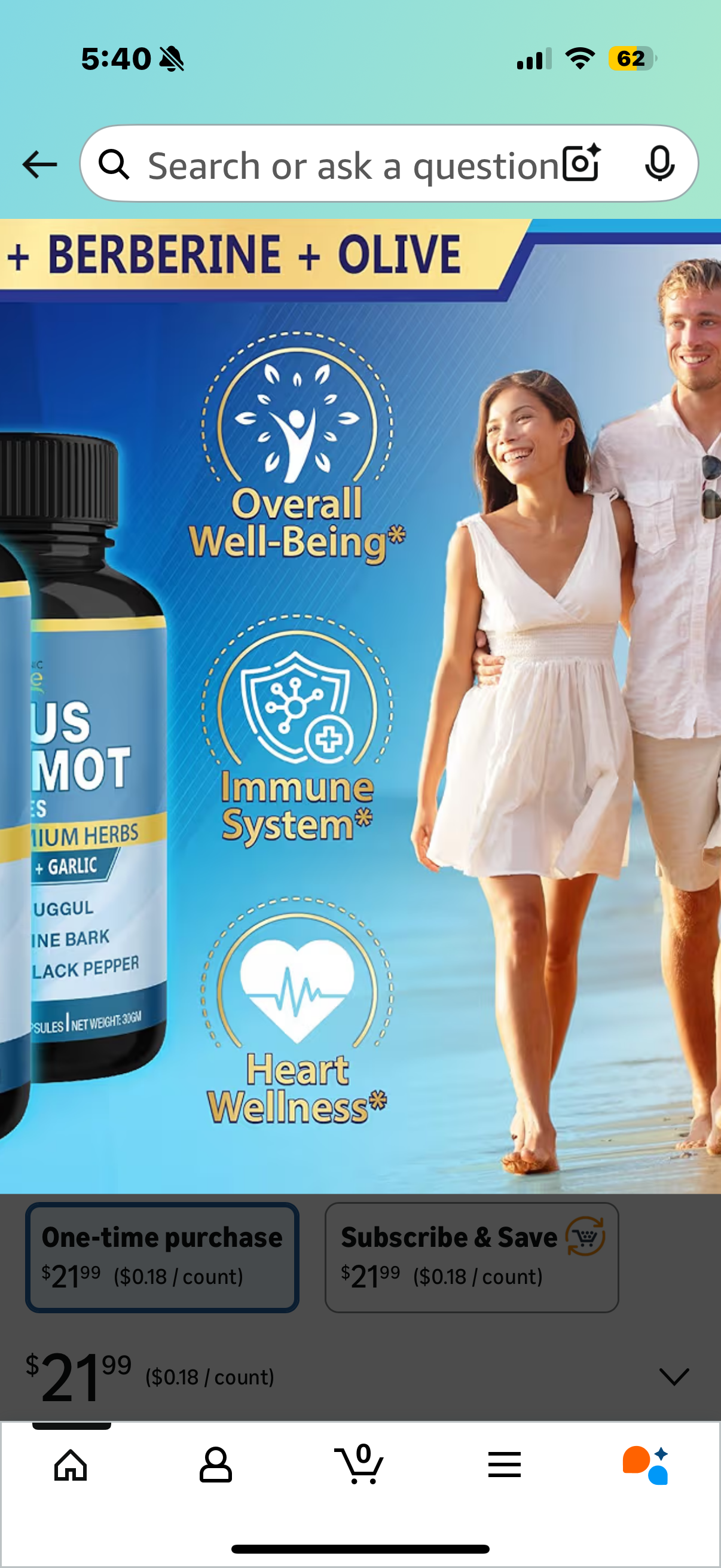 Cadane 2 Packs Citrus Bergamot Extract Capsules with Berberine, Olive, Guggul, Garlic, Pine Bark, Black Pepper | 4 Months Supply