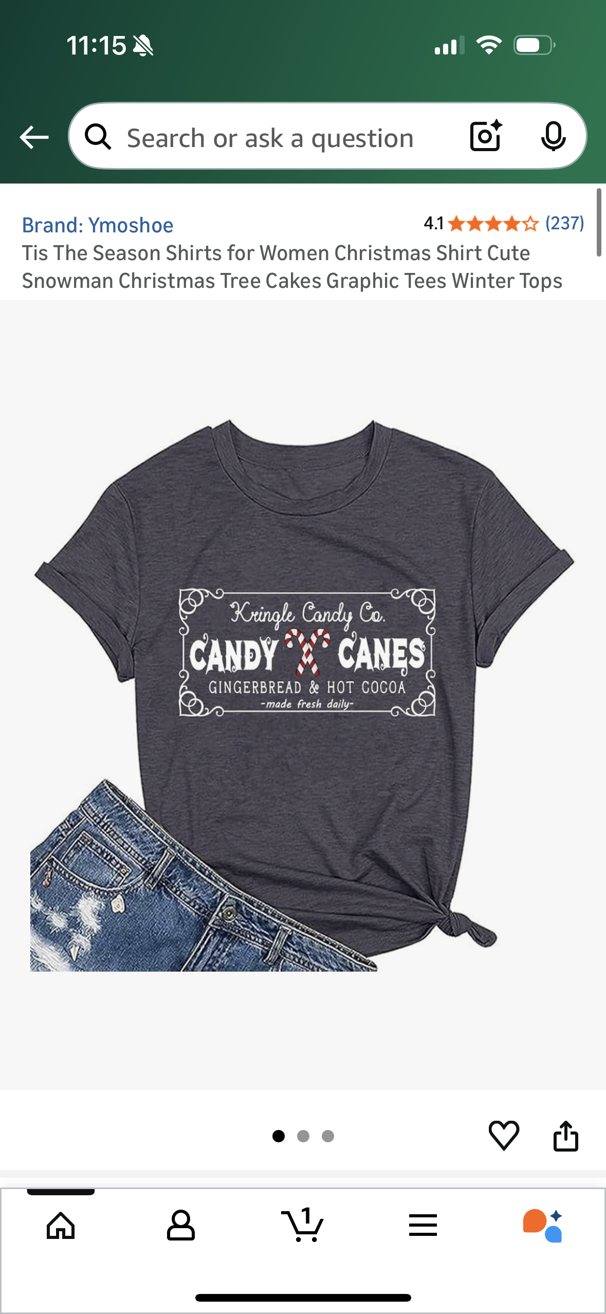 Tis The Season Shirts for Women Christmas Shirt (Size Medium)