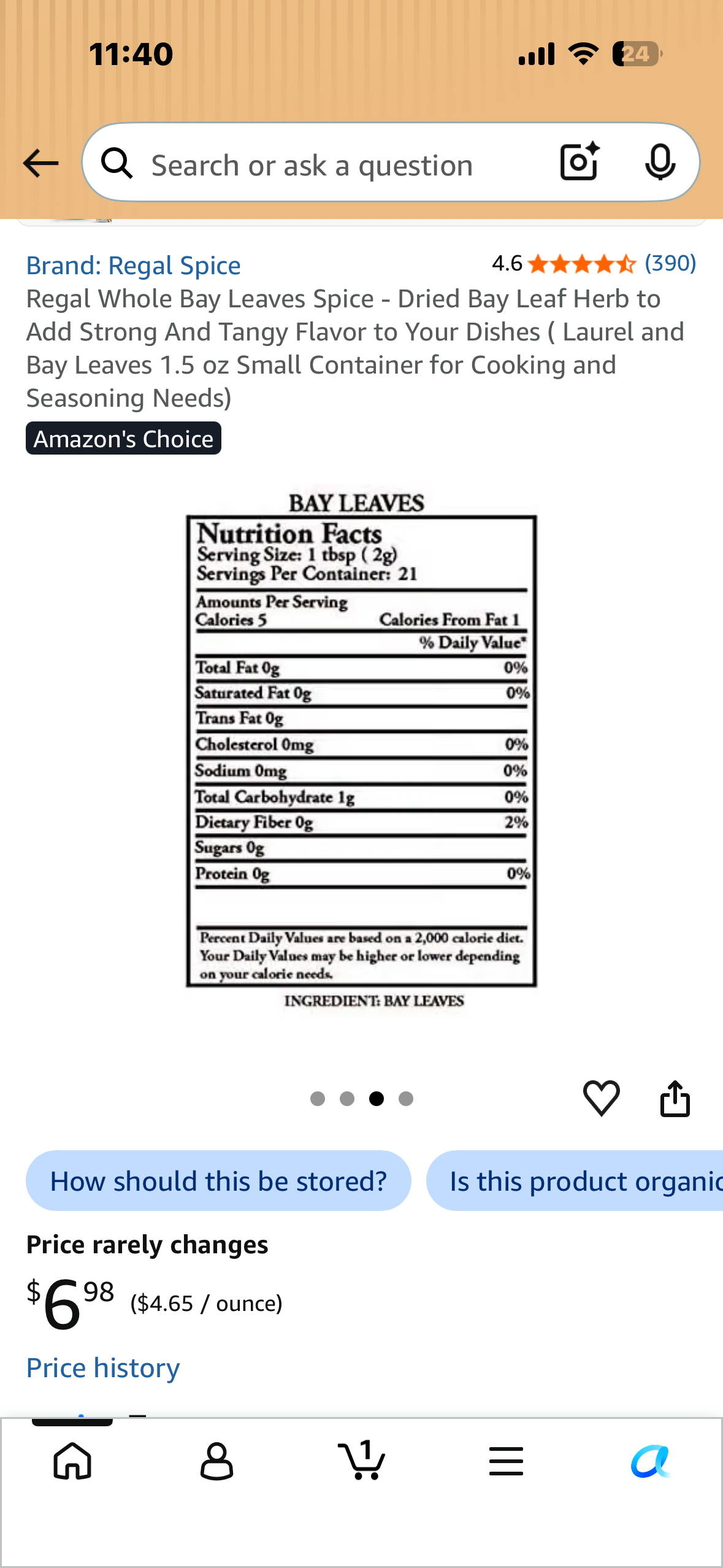 Regal Whole Bay Leaves Spice - Dried Bay Leaf Herb to Add Strong And Tangy Flavor to Your Dishes ( Laurel and Bay Leaves 1.5 oz Small Container for Cooking and Seasoning Needs)