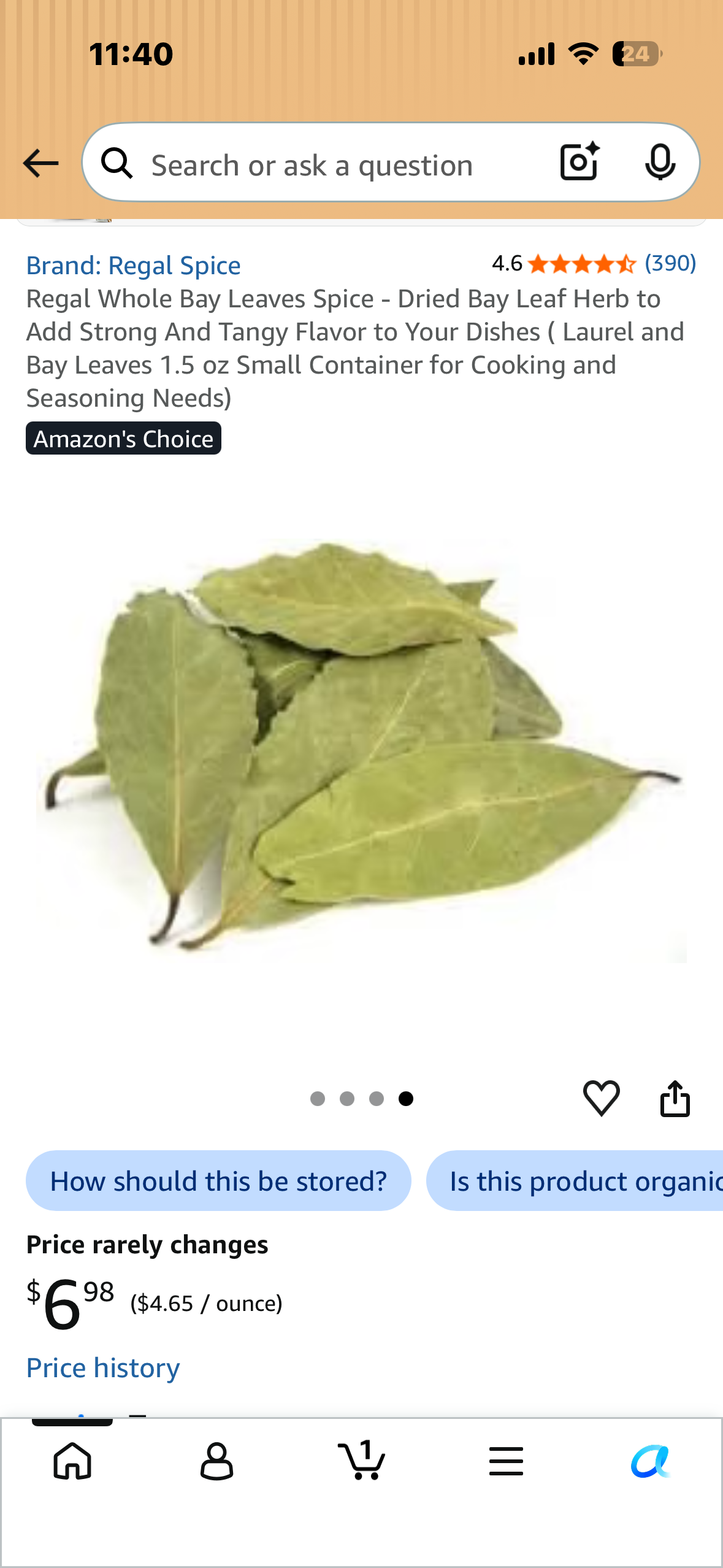 Regal Whole Bay Leaves Spice - Dried Bay Leaf Herb to Add Strong And Tangy Flavor to Your Dishes ( Laurel and Bay Leaves 1.5 oz Small Container for Cooking and Seasoning Needs)