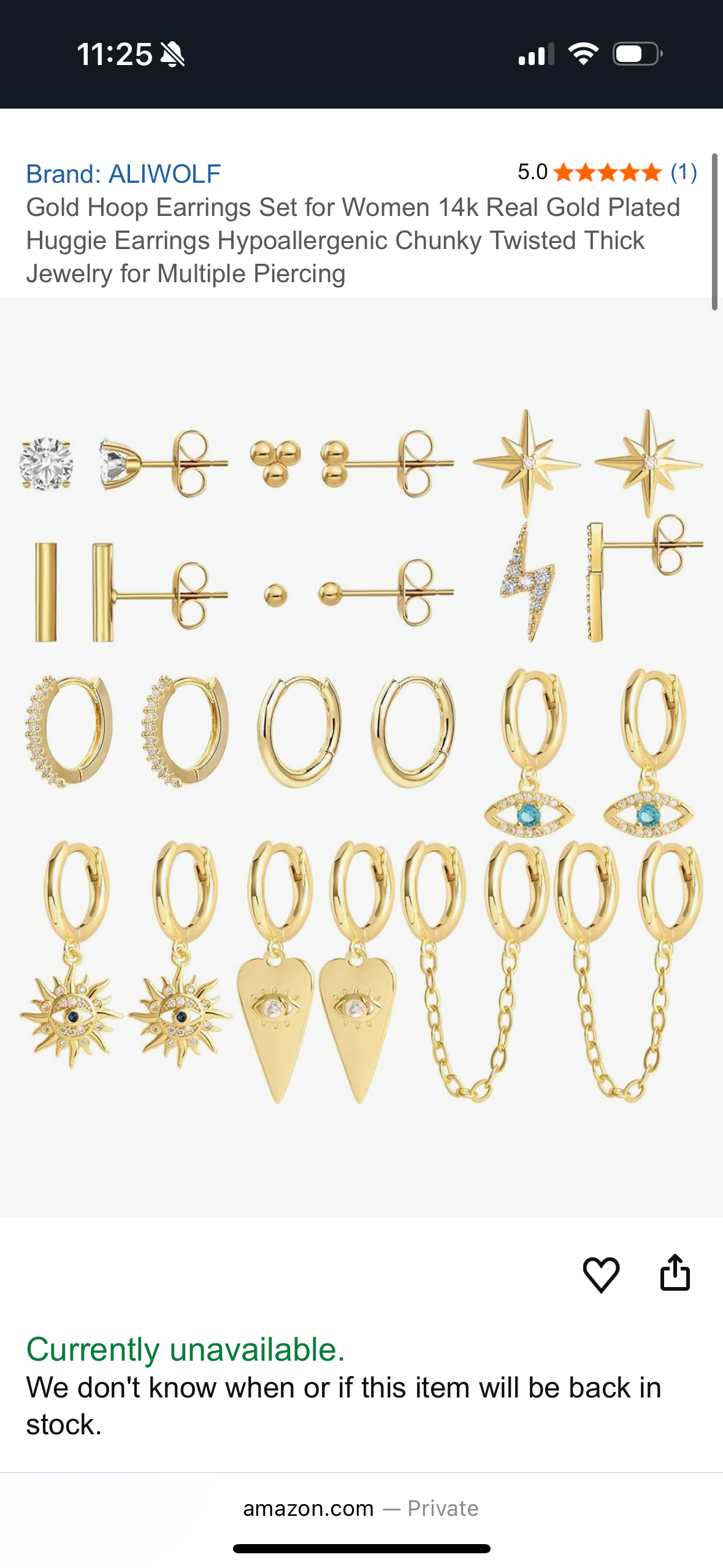 ALIWOLF Gold Hoop Earrings Set for Women 14k Real Gold Plated Huggie Earrings Hypoallergenic Chunky Twisted Thick Jewelry for Multiple Piercing