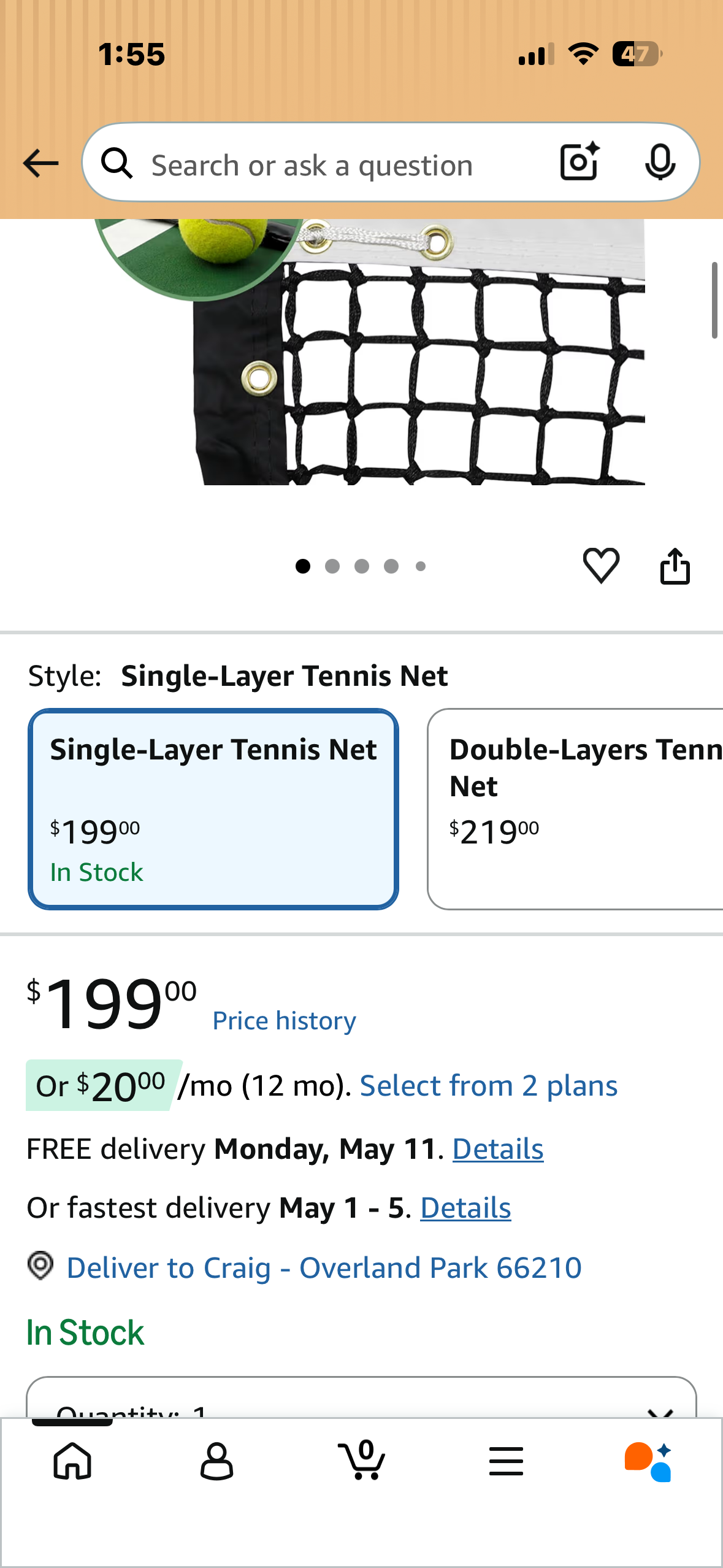 PROGOAL Professional Tennis Net, 42FT Heavy Duty Nylon Net, High Strength Non-Deforming Standard Replacement Tennis Net with 2 Fiberglass Dowels, Compatible with All Standard Outdoor/Indoor Tennis Posts (W667)