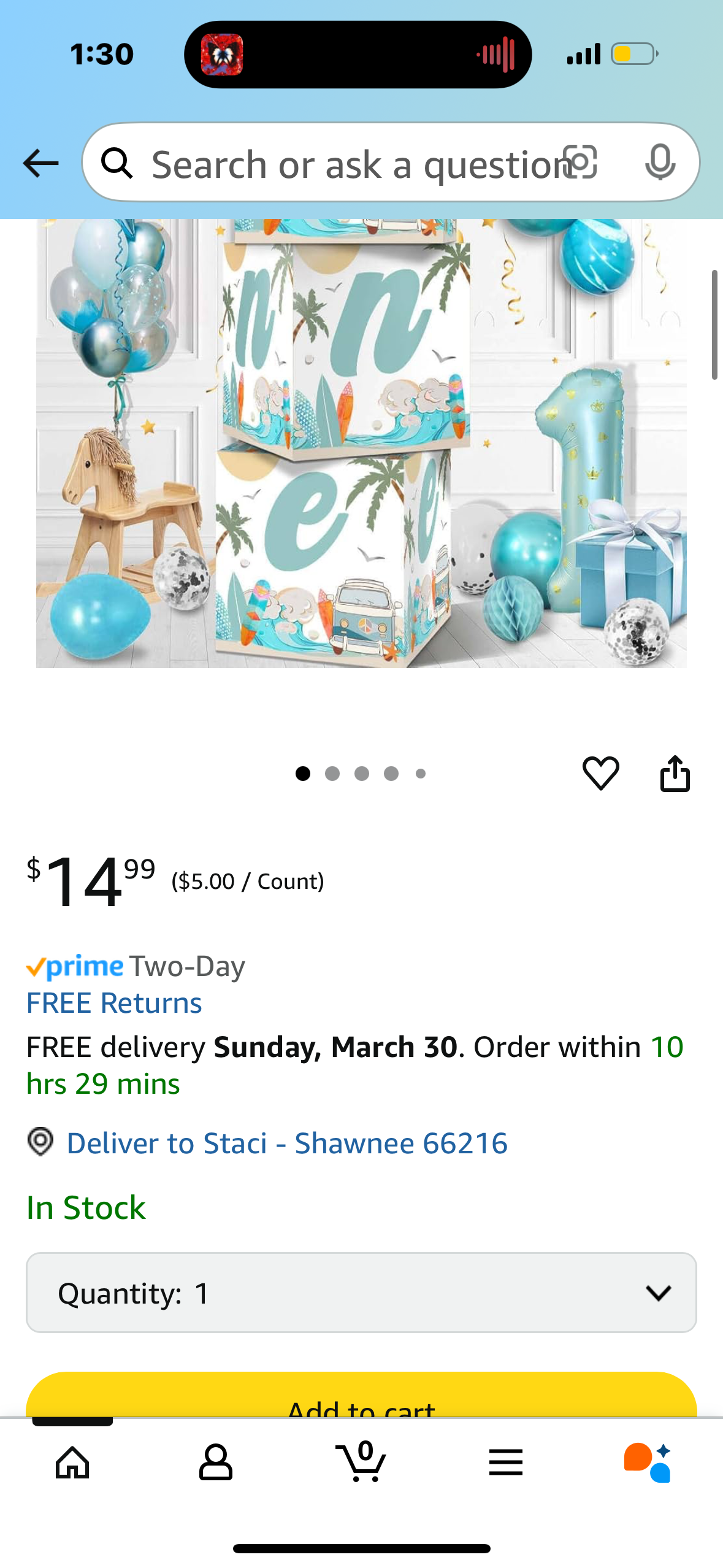 The Big One Surf Birthday Party Decorations Balloon Boxes, 3pcs Beach Surfing First Birthday Balloon Boxes for Boy Summer Hawaii Surf First Birthday Party Supplies