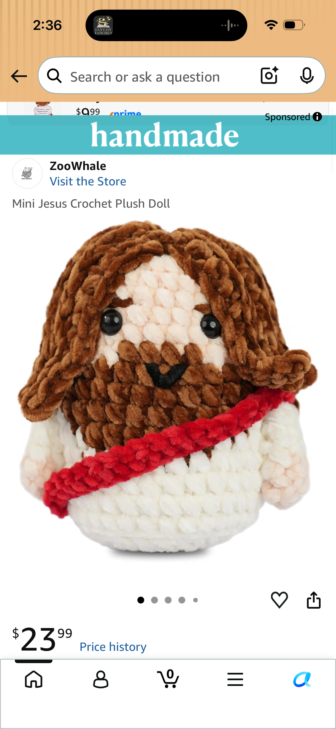 Mini Jesus Crochet Plush Doll