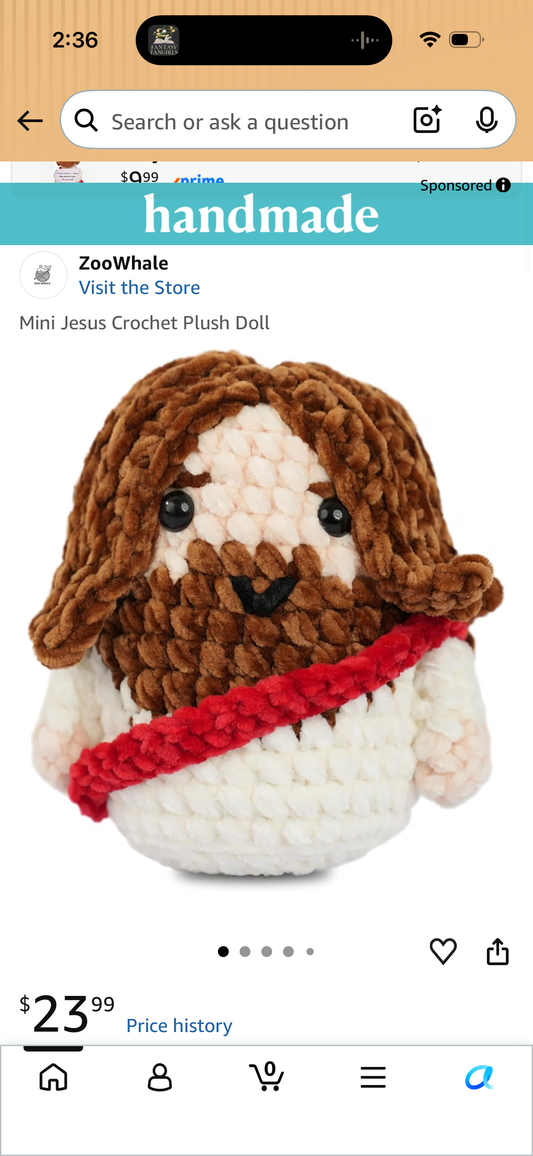 Mini Jesus Crochet Plush Doll