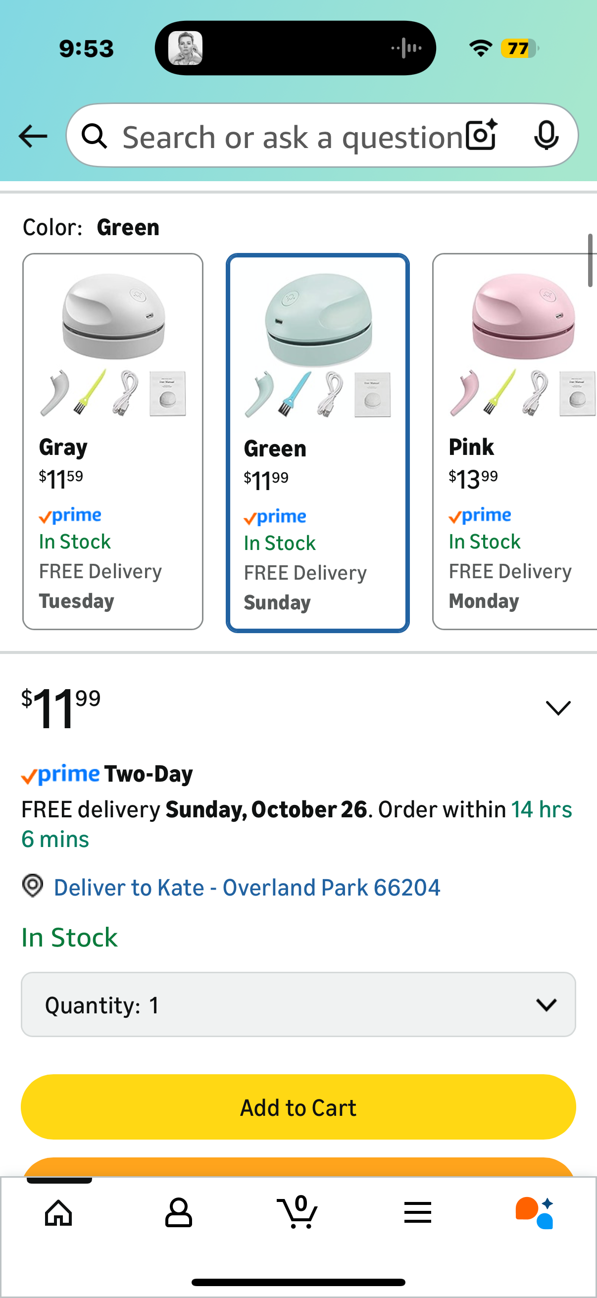 Desktop Vacuum Cleaner USB Charging with Vacuum Nozzle Cleaning Brush, Detachable Design & Portable Mini Table Dust Vaccum Cleaner, Clean Dust, Crumbs, Piano, Computer, Car Etc(Light Green