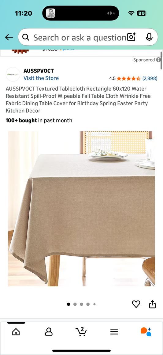 AUSSPVOCT Textured Tablecloth Rectangle 60x120 Water Resistant Spill-Proof Wipeable Fall Table Cloth Wrinkle Free Fabric Dining Table Cover for Birthday Spring Easter Party Kitchen Decor