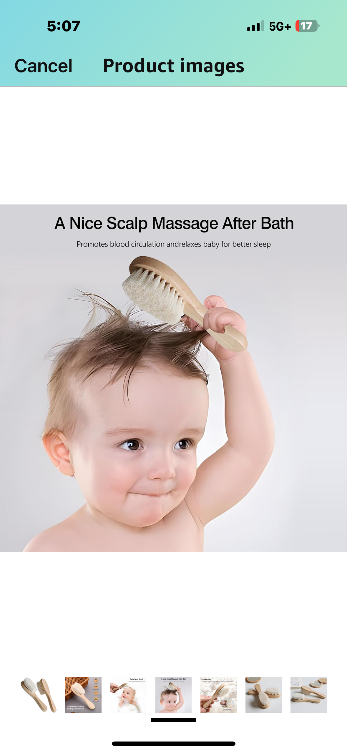 Baby Hair Brush with Wooden Handle and Super Soft Goat Bristles for Newborns Toddlers