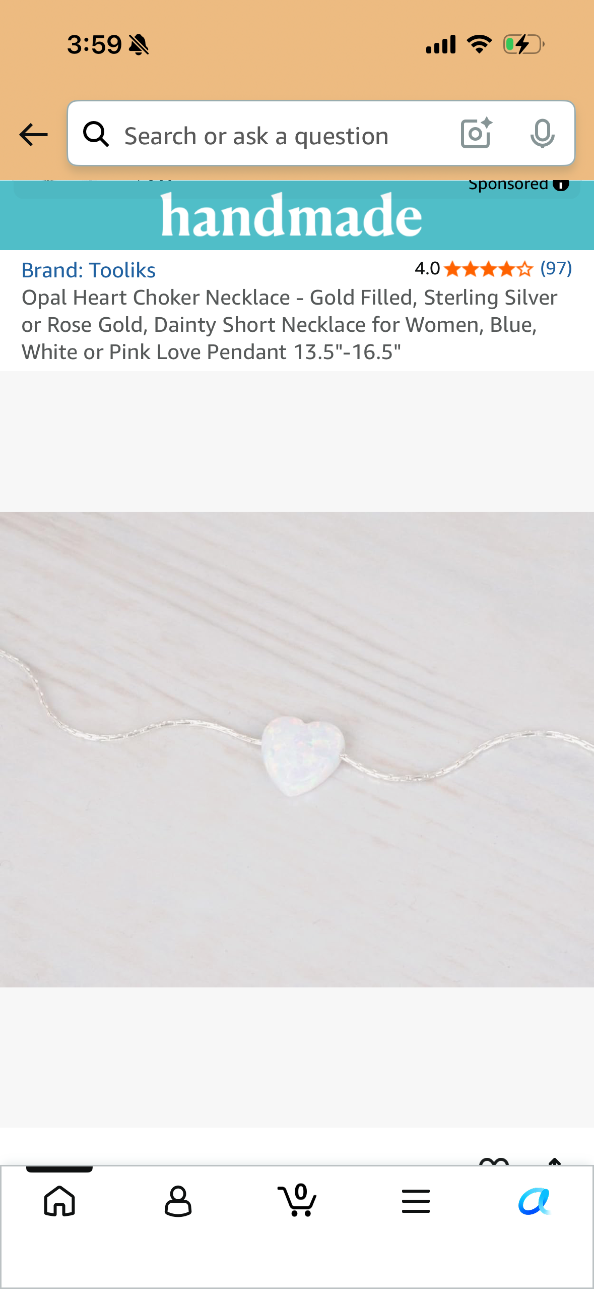 Opal Heart Choker Necklace - Gold Filled, Sterling Silver or Rose Gold, Dainty Short Necklace for Women, Blue, White or Pink Love Pendant 13.5"-16.5"