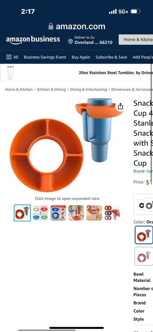 Soowllar Stanley Cup 40 oz Snack Bowl - Silicone Snack Bowl for Stanley Cup 40 oz Tumbler with Handle - Compatible with Stanley Cup 40 oz Insulated Snack Tray with Handle (Orange-02)