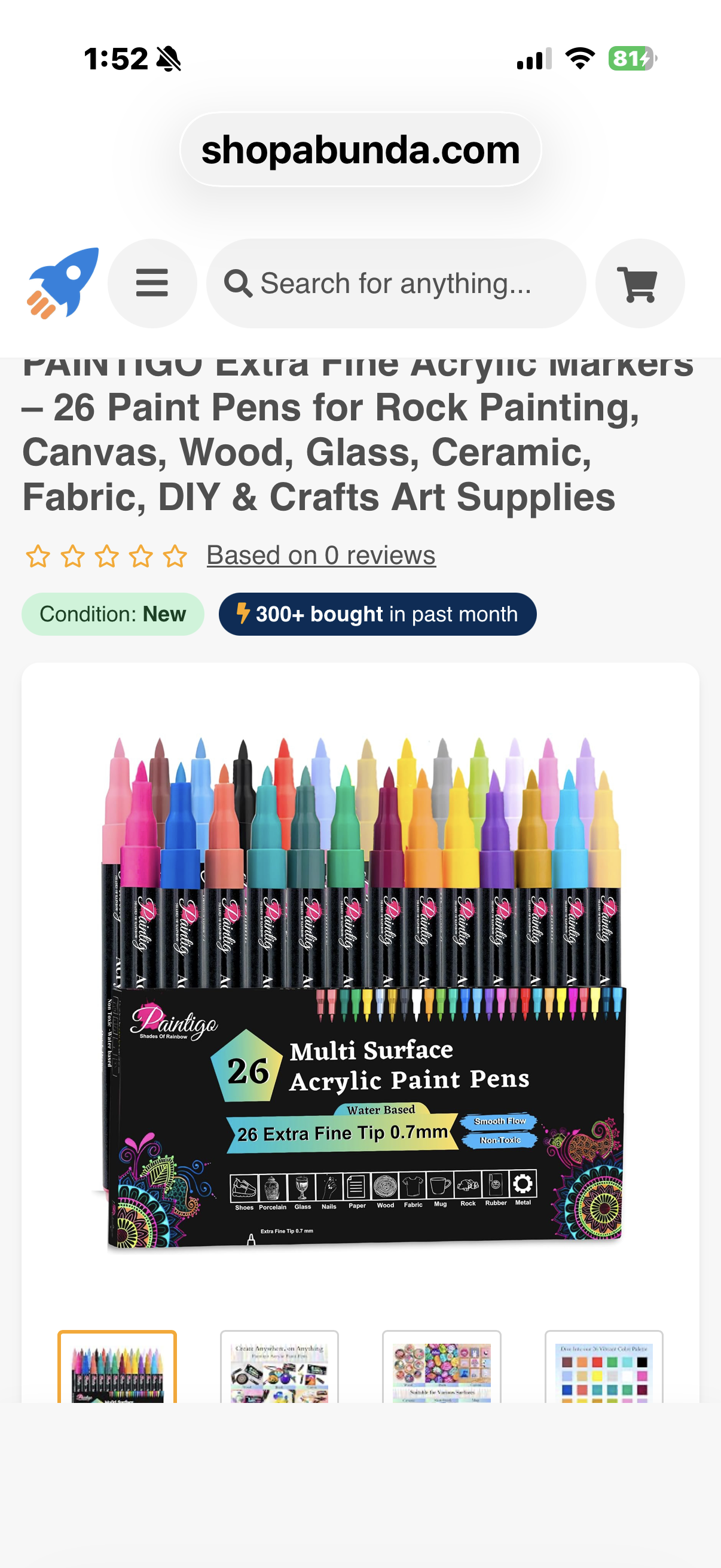 PAINTIGO Extra Fine Acrylic Markers – 26 Paint Pens for Rock Painting, Canvas, Wood, Glass, Ceramic, Fabric, DIY & Crafts Art Supplies