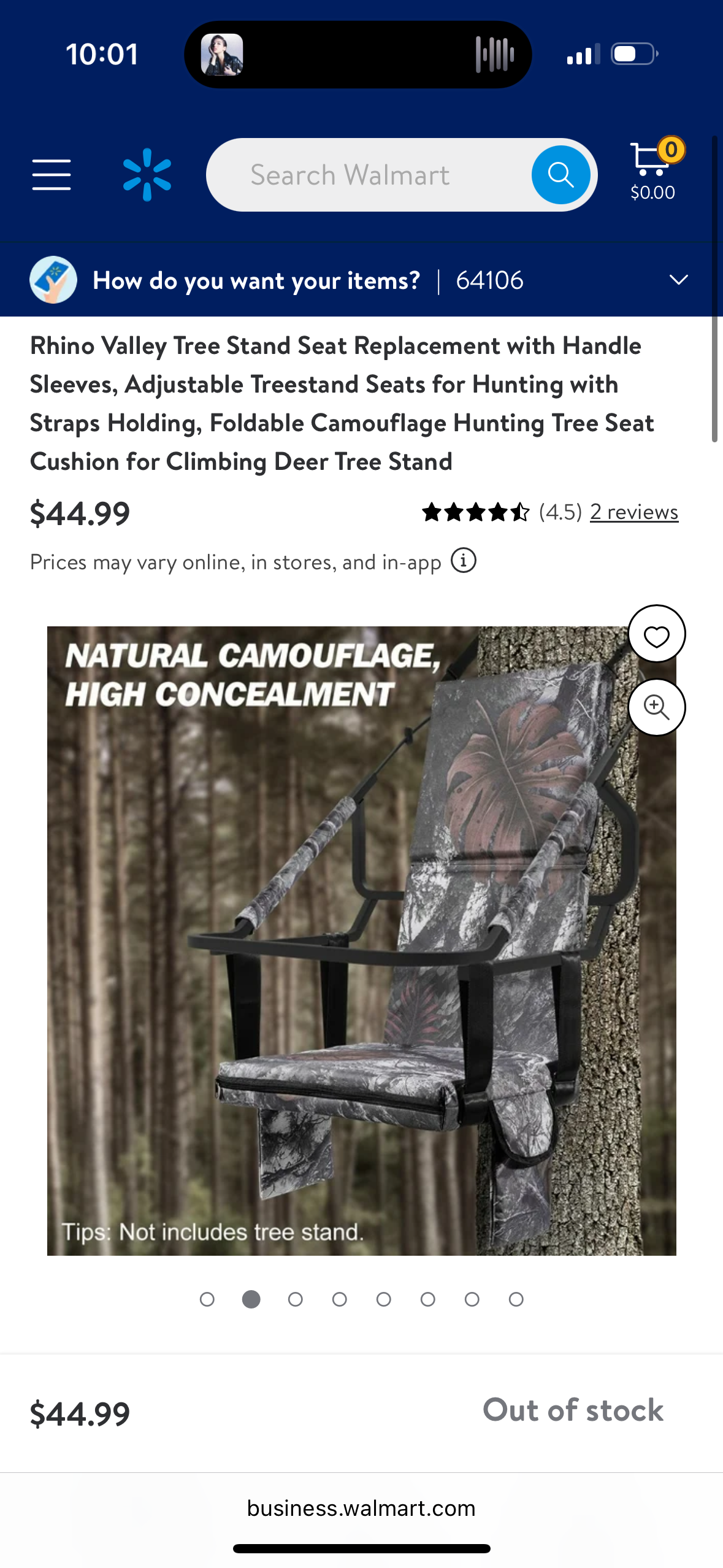 Rhino Valley Tree Stand Seat Replacement with Handle Sleeves, Adjustable Treestand Seats for Hunting with Straps Holding, Foldable Camouflage Hunting Tree Seat Cushion for Climbing Deer Tree Stand