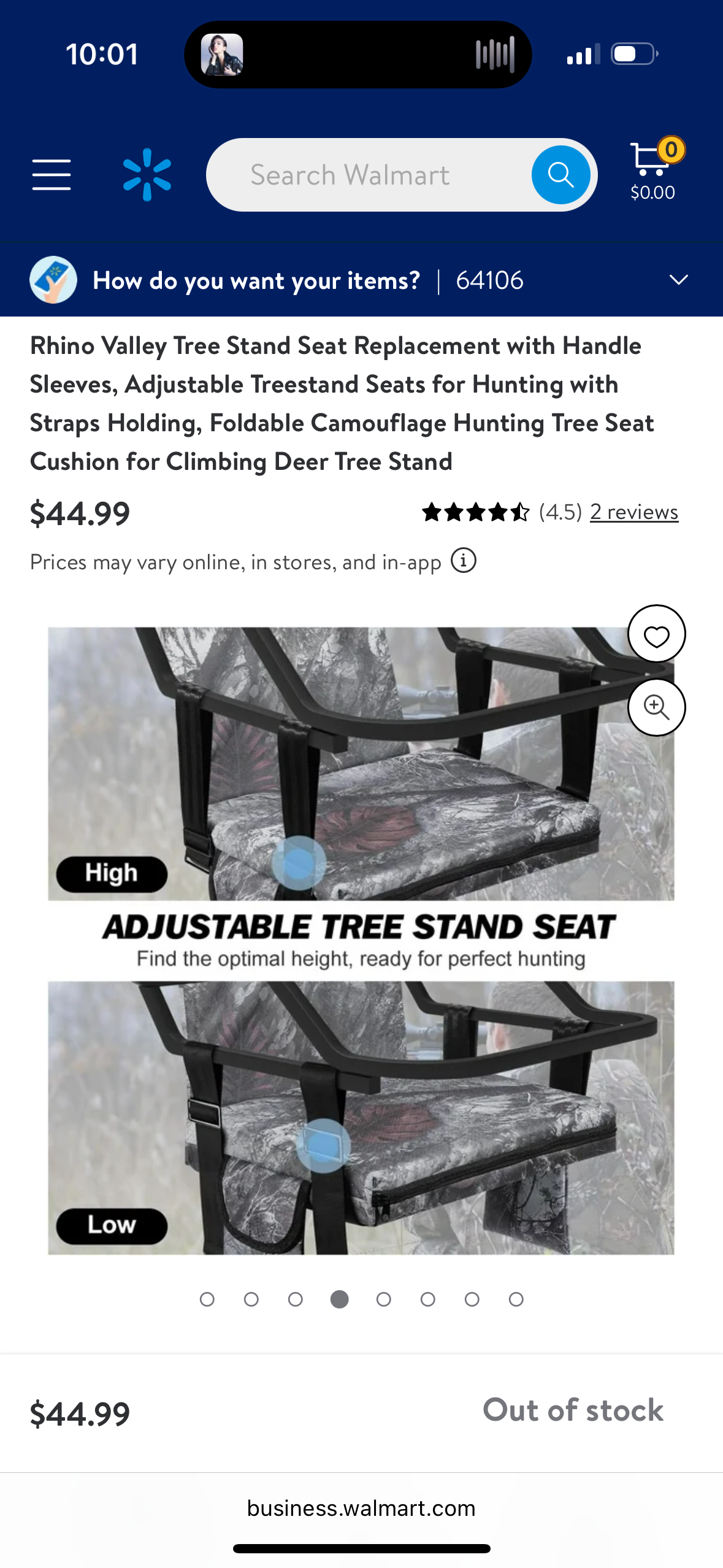 Rhino Valley Tree Stand Seat Replacement with Handle Sleeves, Adjustable Treestand Seats for Hunting with Straps Holding, Foldable Camouflage Hunting Tree Seat Cushion for Climbing Deer Tree Stand