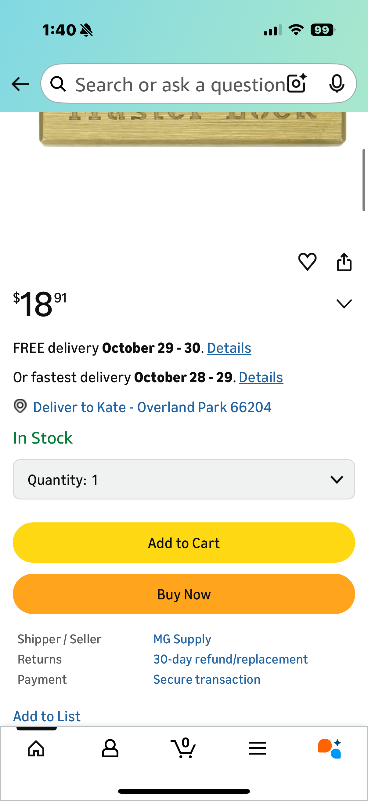 Master Lock 605DAT Solid Brass Trailer Hitch Coupler Lock