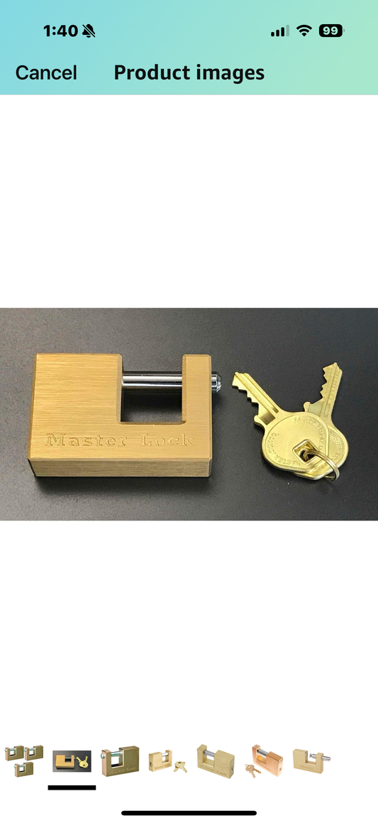Master Lock 605DAT Solid Brass Trailer Hitch Coupler Lock